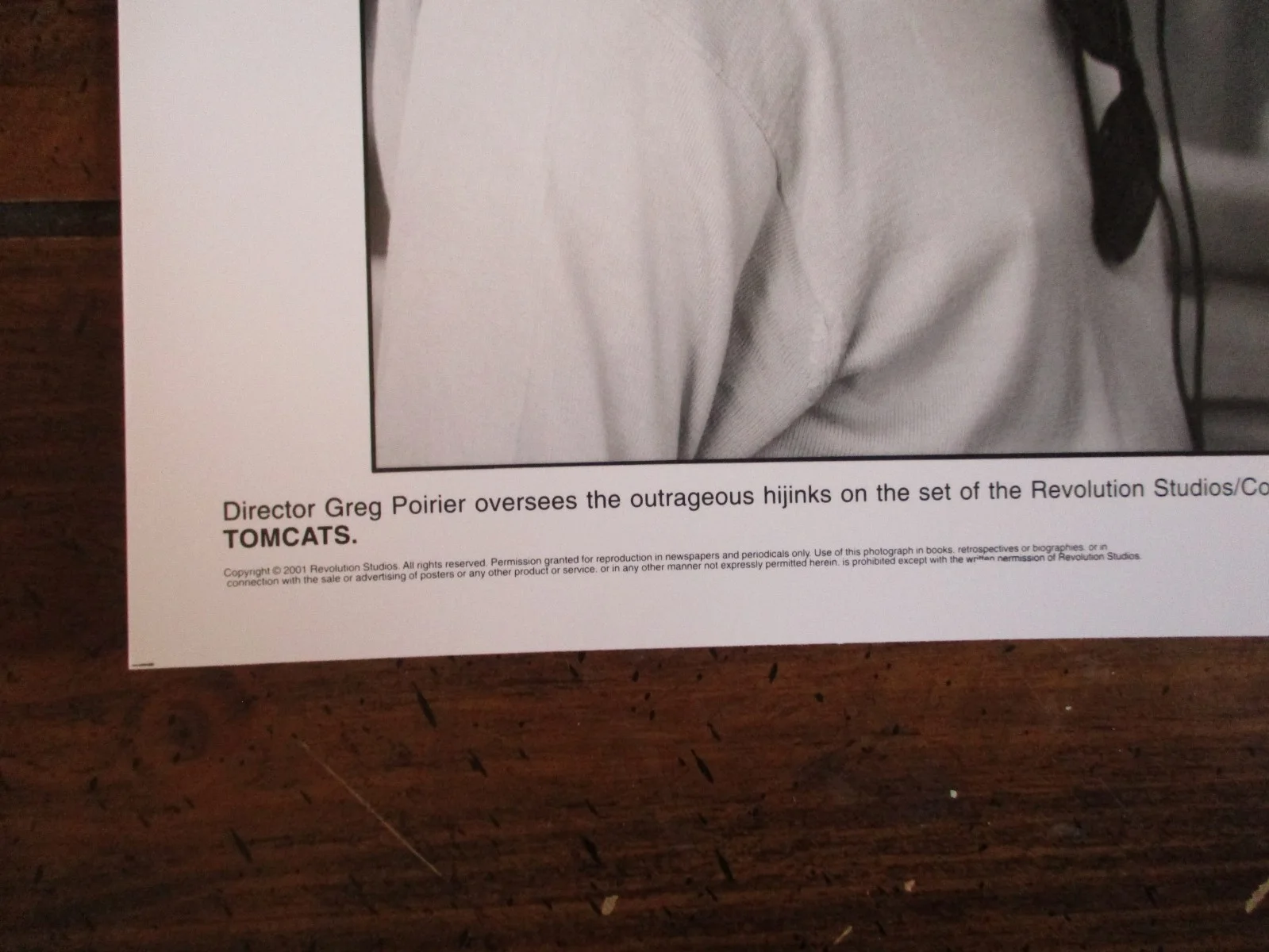 Greg Poirier ("TOMCATS") 2001 8" x 10" Glossy Black and White Press Photo, изображение 2