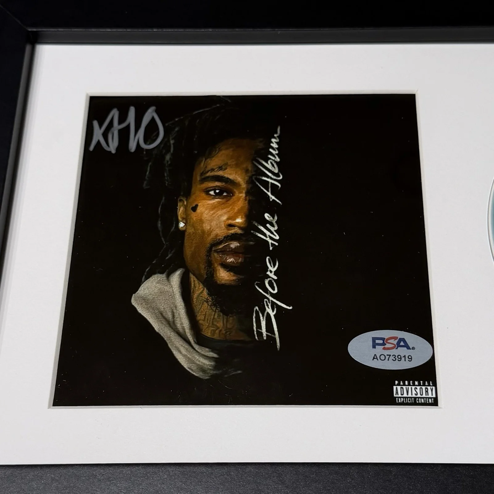 HUNXHO RAPPER SIGNED BEFORE THE ALBUM CD AUTOGRAPH FRAMED PSA COA, image 2