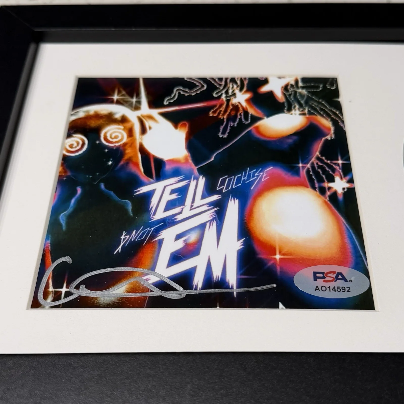 COCHISE RAPPER SIGNED TELL EM CD ALBUM AUTOGRAPH FRAMED SNOT $NOT PSA COA, image 2