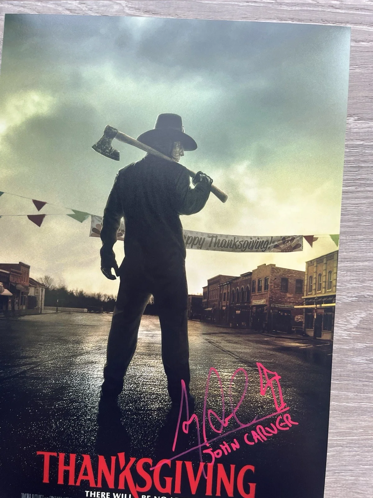 Alex Armbruster — Alex Armbruster Signed Thanksgiving 11x17 Photo JSA COA John Carver Horror Auto, изображение 5
