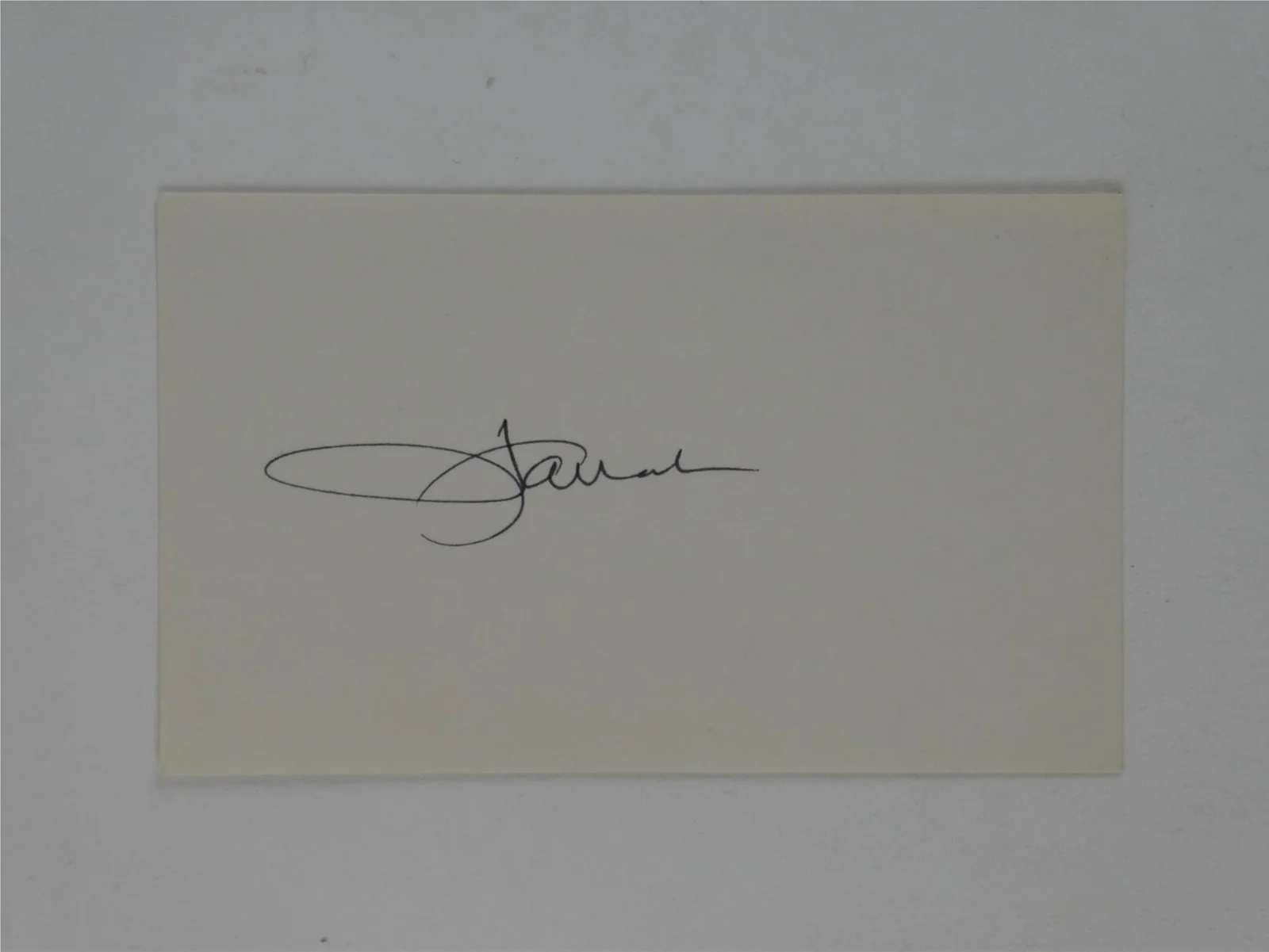 Farrah Fawcett — Farrah Fawcett Signed 3x5 Index Card Autographed Charlies Angels JSA COA, image 2