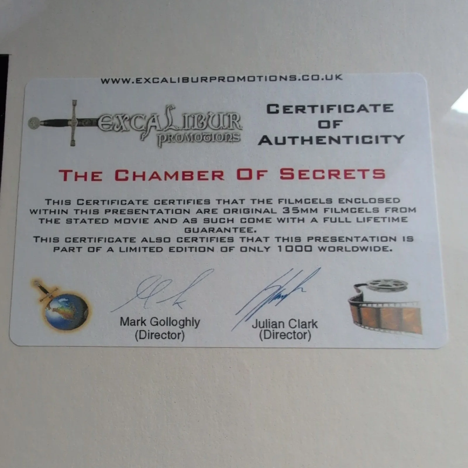 Harry Potter Chamber of Secrets Original Alan Rickman 35mm Film Cell 52/1000 COA, изображение 5