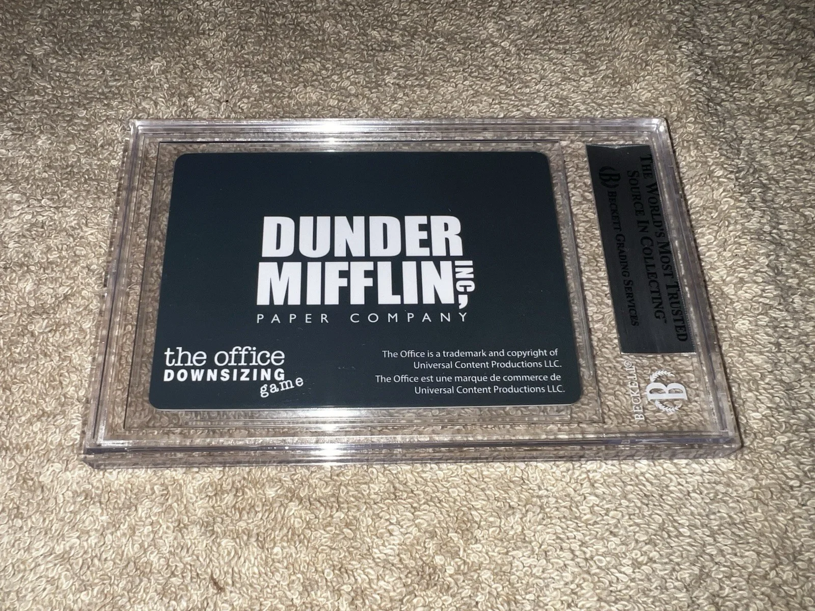 Brian Baumgartner Signed The Office Business Card Kevin Malone Legend Beckett #2, изображение 2