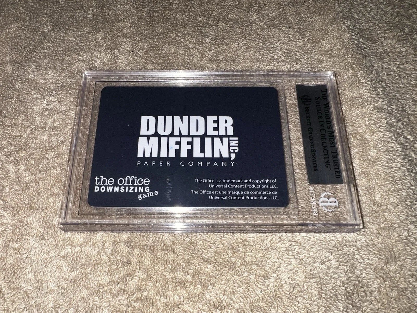 Brian Baumgartner Signed The Office Business Card Kevin Malone Legend Beckett, изображение 2
