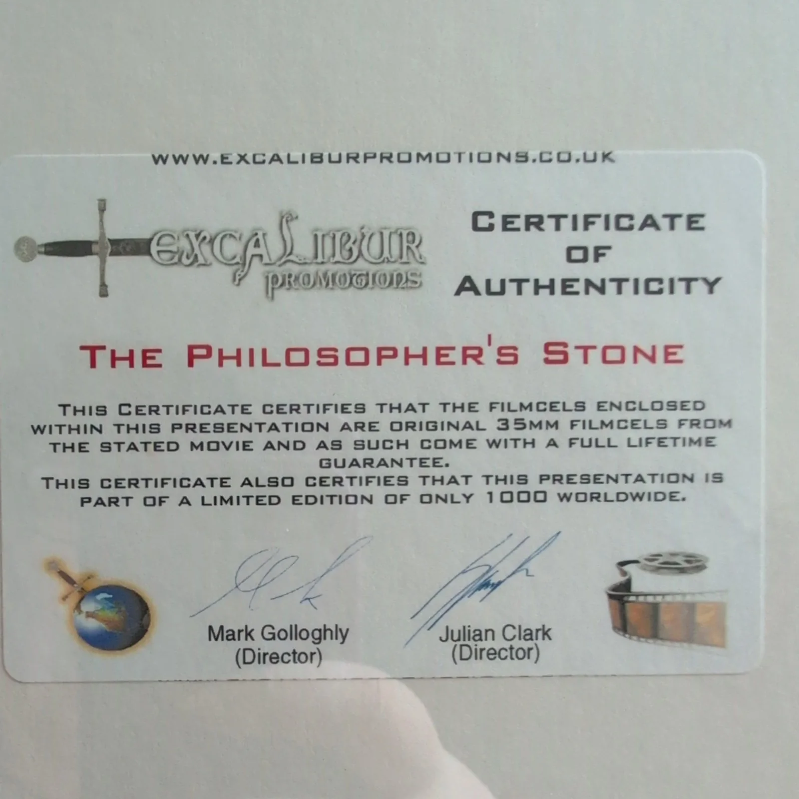 Harry Potter Philosopher’s Stone Original 35mm Film Cell 10/1000 Framed COA, изображение 4