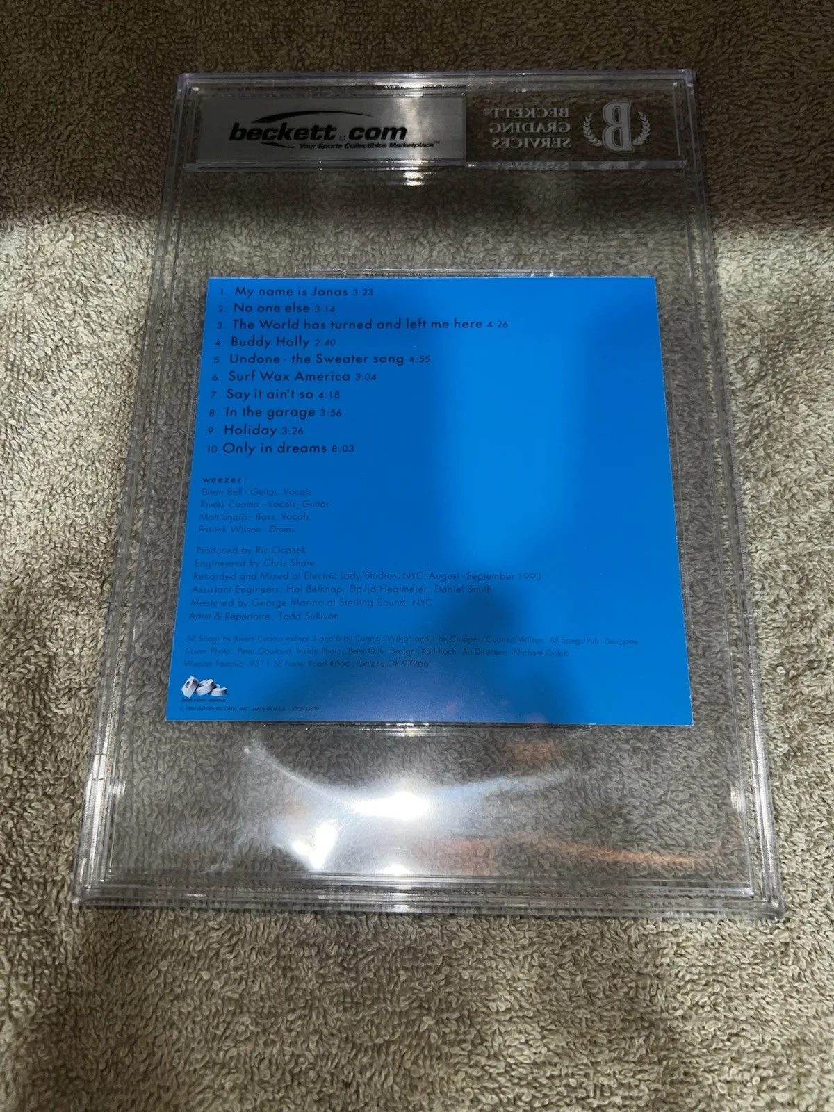Rivers Cuomo Signed Blue Album CD Booklet Music Legend Beckett #2, image 2