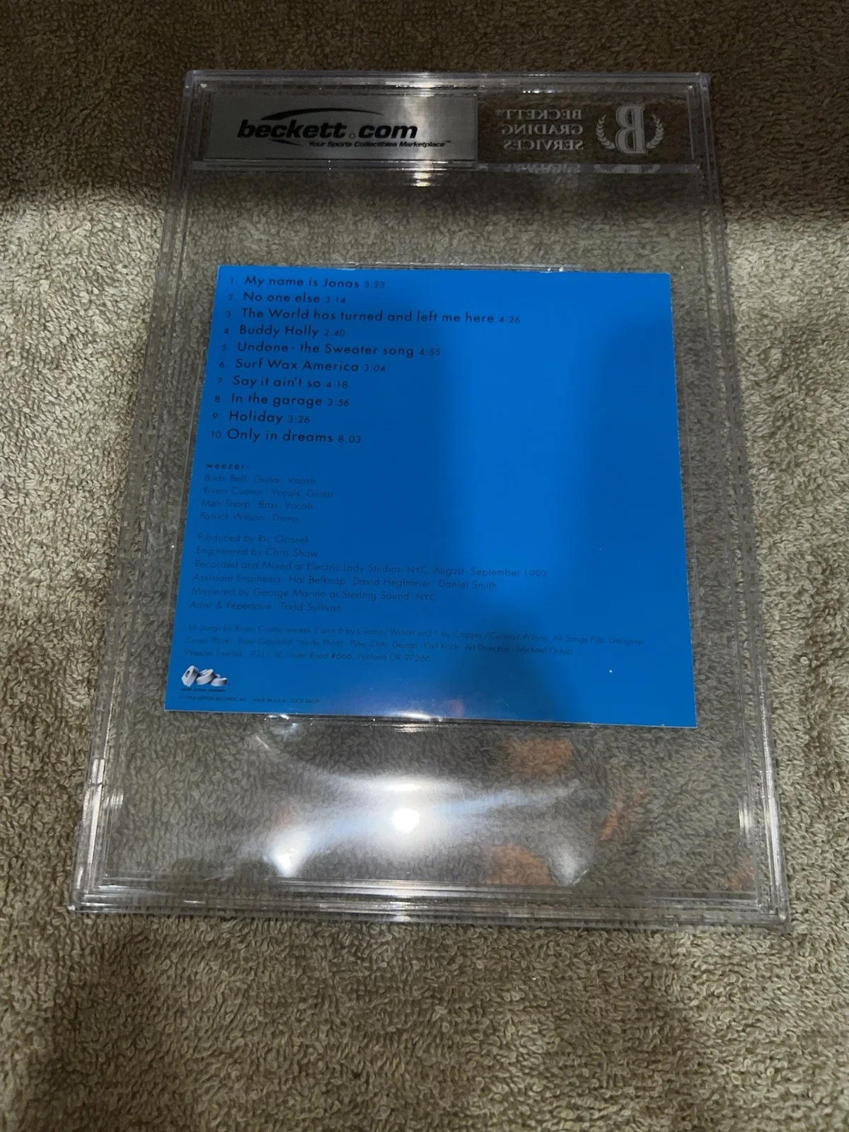 Rivers Cuomo Signed Blue Album CD Booklet Music Legend Beckett, изображение 2