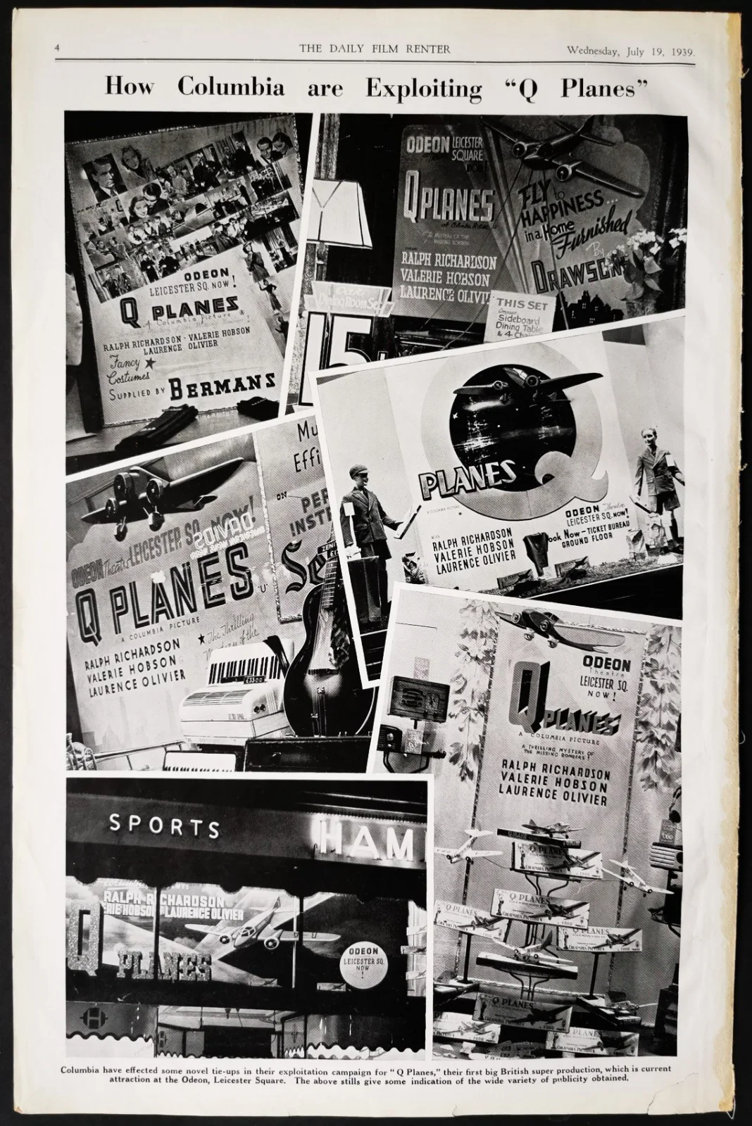 CHEER BOYS CHEER 1939 Nova Pilbeam, Edmund Gwenn BEER EALING TRADE ADVERT, image 2