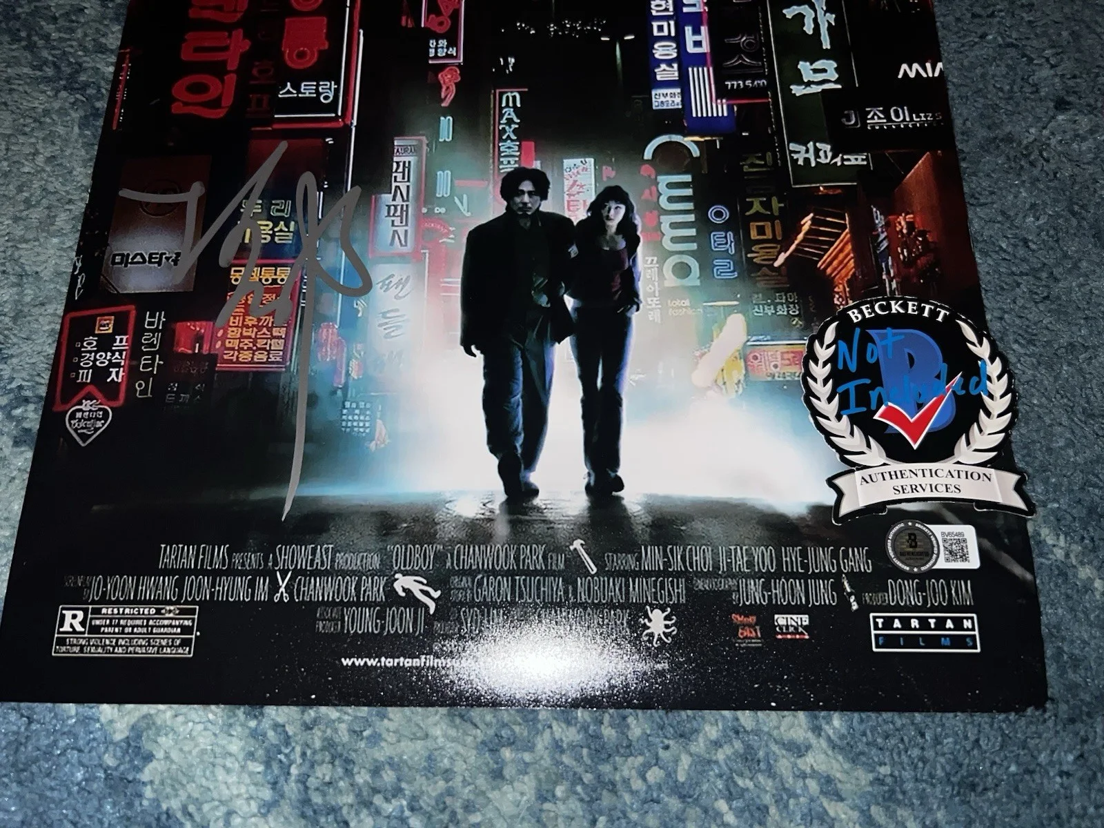 Park Chan-wook Signed 12x18 Photo Korean Director Legend Beckett #4, изображение 2