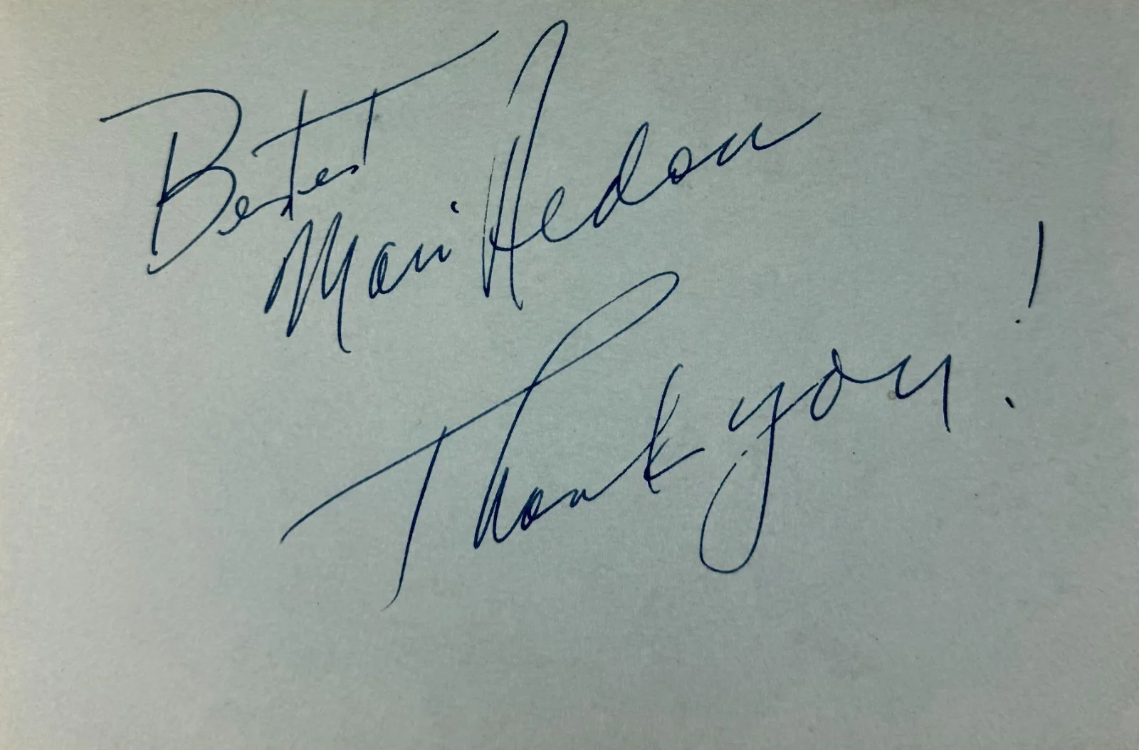 Mari Aldon — MARI ALDON Signed Autographed 4x6 INDEX CARD Distant Drums The Barefoot Contessa