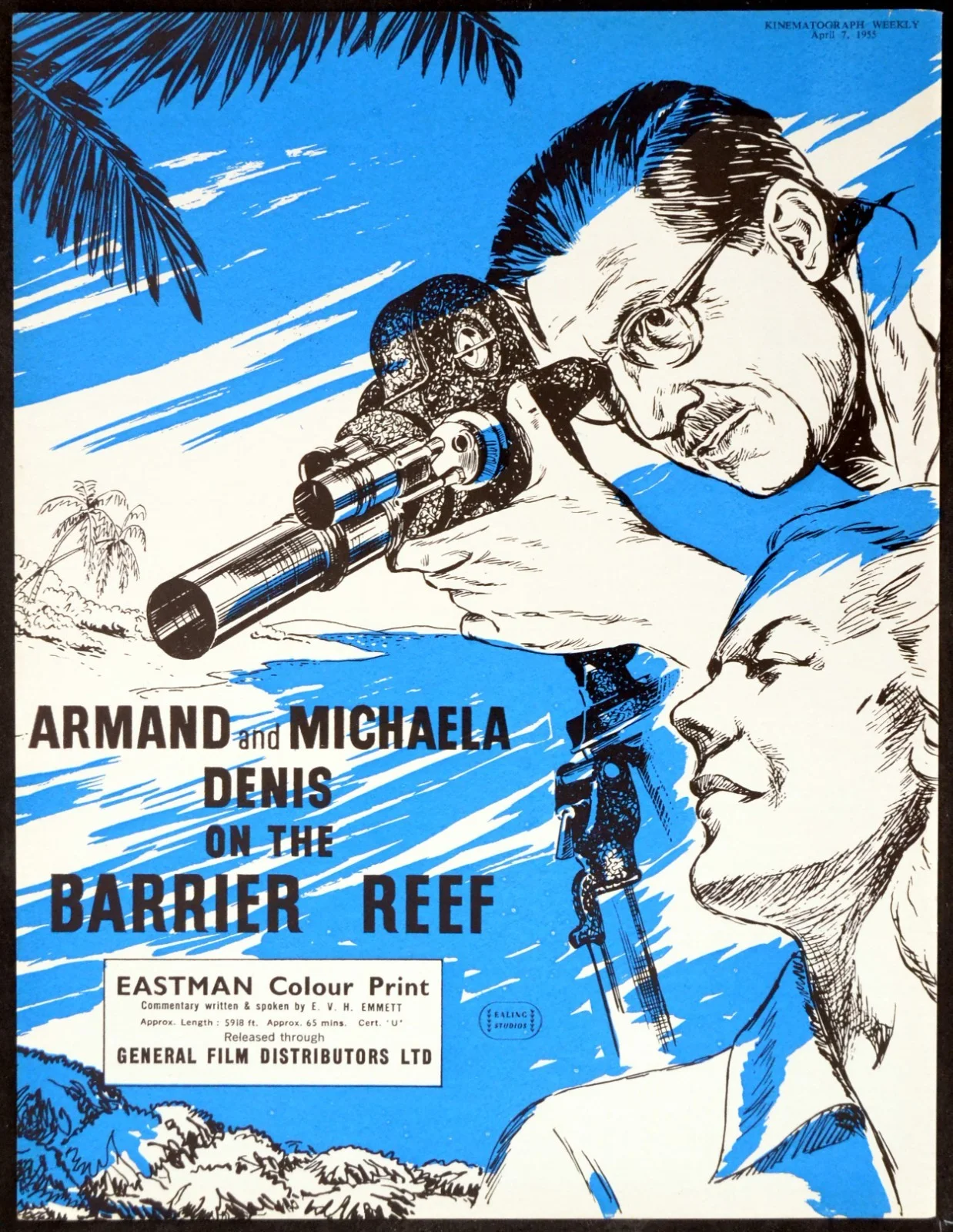 ARMAND AND MICHAELA DENIS 1950s Documentaries 4 TRADE ADVERTS, image 2