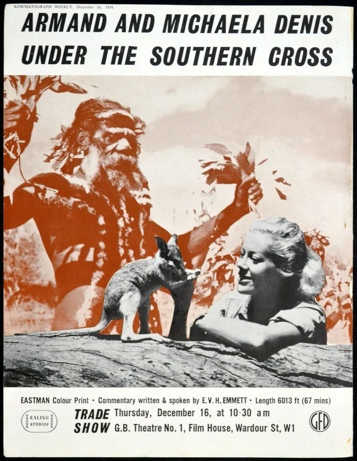 ARMAND AND MICHAELA DENIS 1950s Documentaries 4 TRADE ADVERTS, image 3