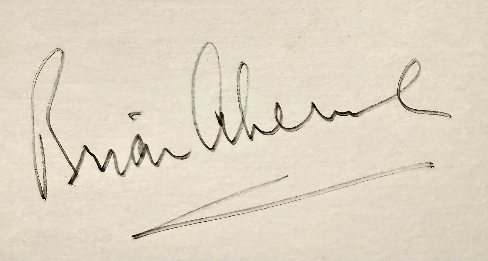 Brian Aherne — BRIAN AHERNE Signed Autographed 4"x 6" INDEX CARD The Locket A Night to Remember, image 2