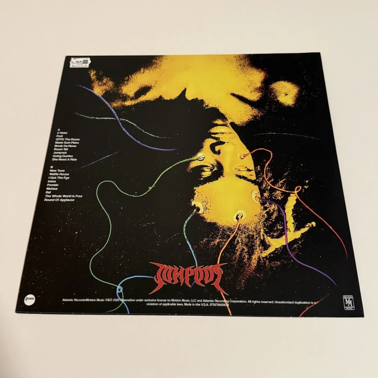 OSAMASON RAPPER SIGNED JUMP OUT VINYL RECORD ALBUM AUTOGRAPHED LIL O + JSA COA, изображение 3
