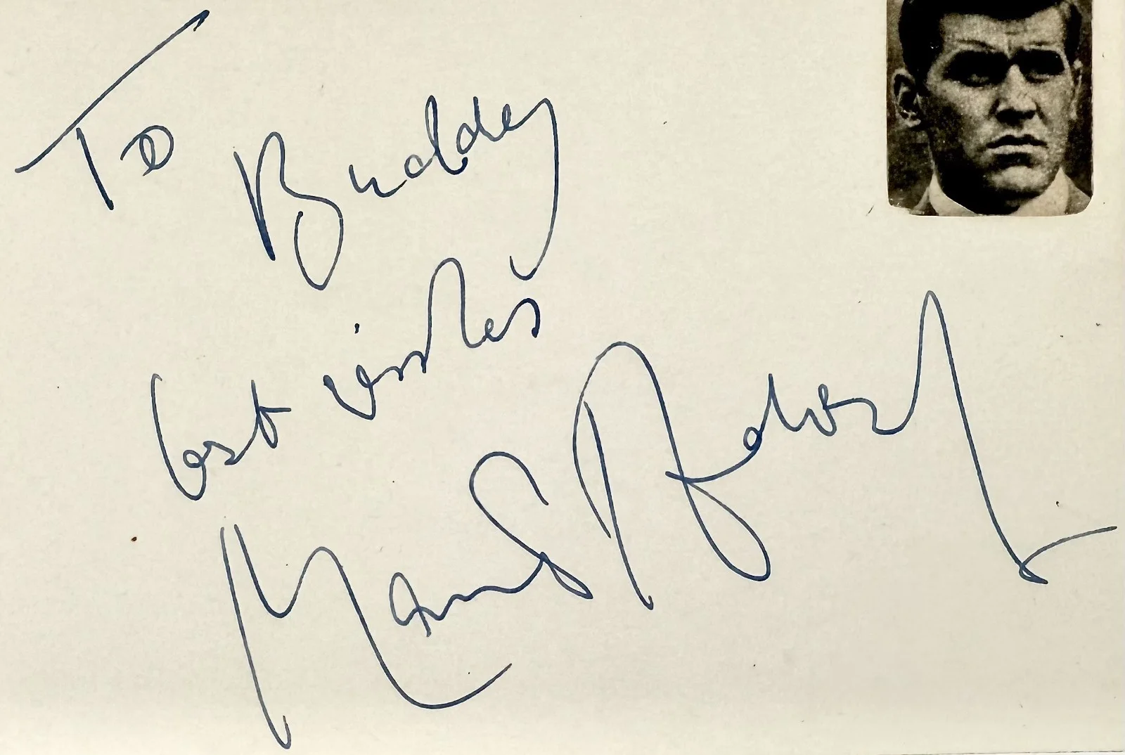 Mario Adorf — MARIO ADORF Signed Autograph 4" x 6" INDEX CARD The Tin Drum Caliber 9 ROSA ROTH, image 2