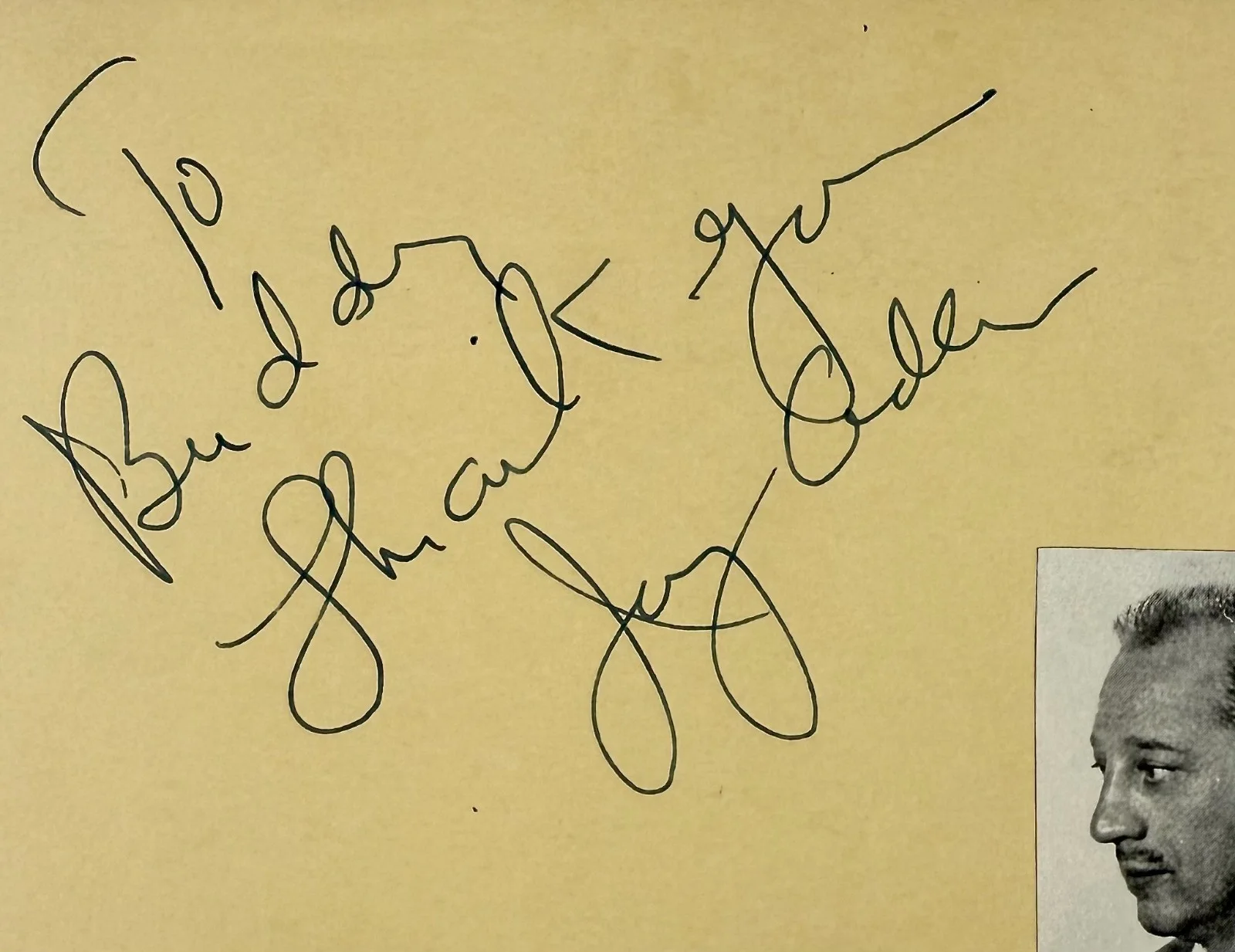 Jay Adler — JAY ADLER Signed Autographed 4" x 6" INDEX CARD The Big Combo CRY DANGER, image 2