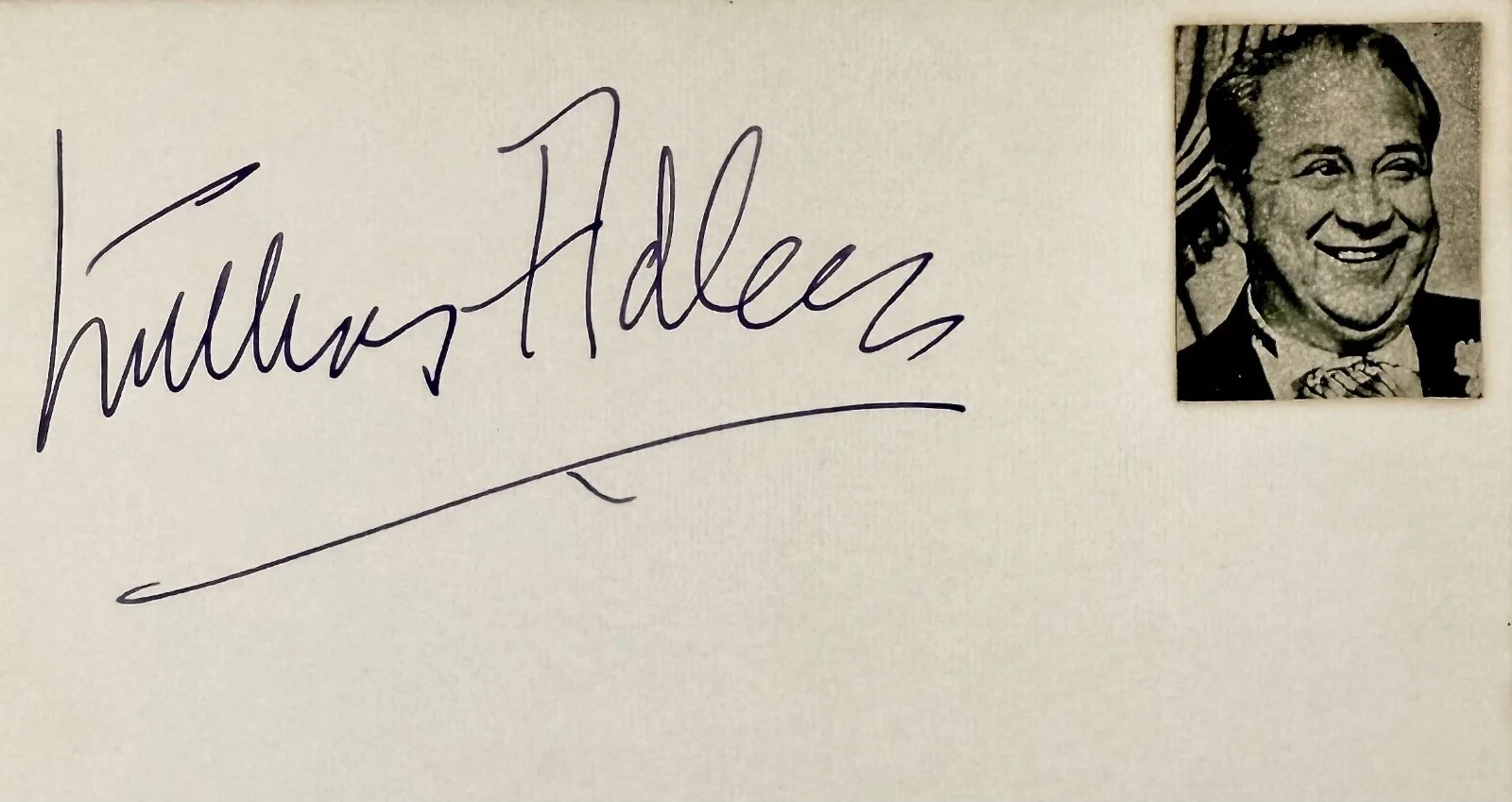 Luther Adler — LUTHER ADLER Signed Autographed 4" x 6" INDEX CARD CRASHOUT HOUSE OF STRANGERS, изображение 2