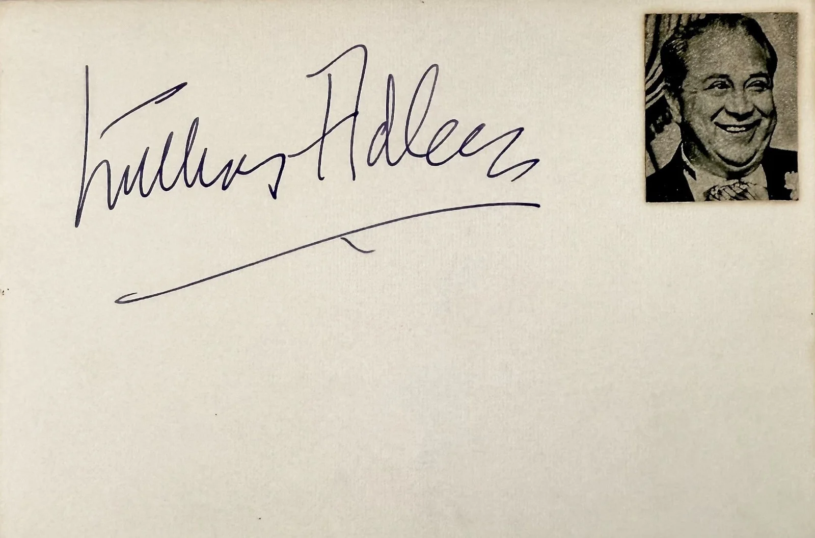 Luther Adler — LUTHER ADLER Signed Autographed 4" x 6" INDEX CARD CRASHOUT HOUSE OF STRANGERS, изображение 4