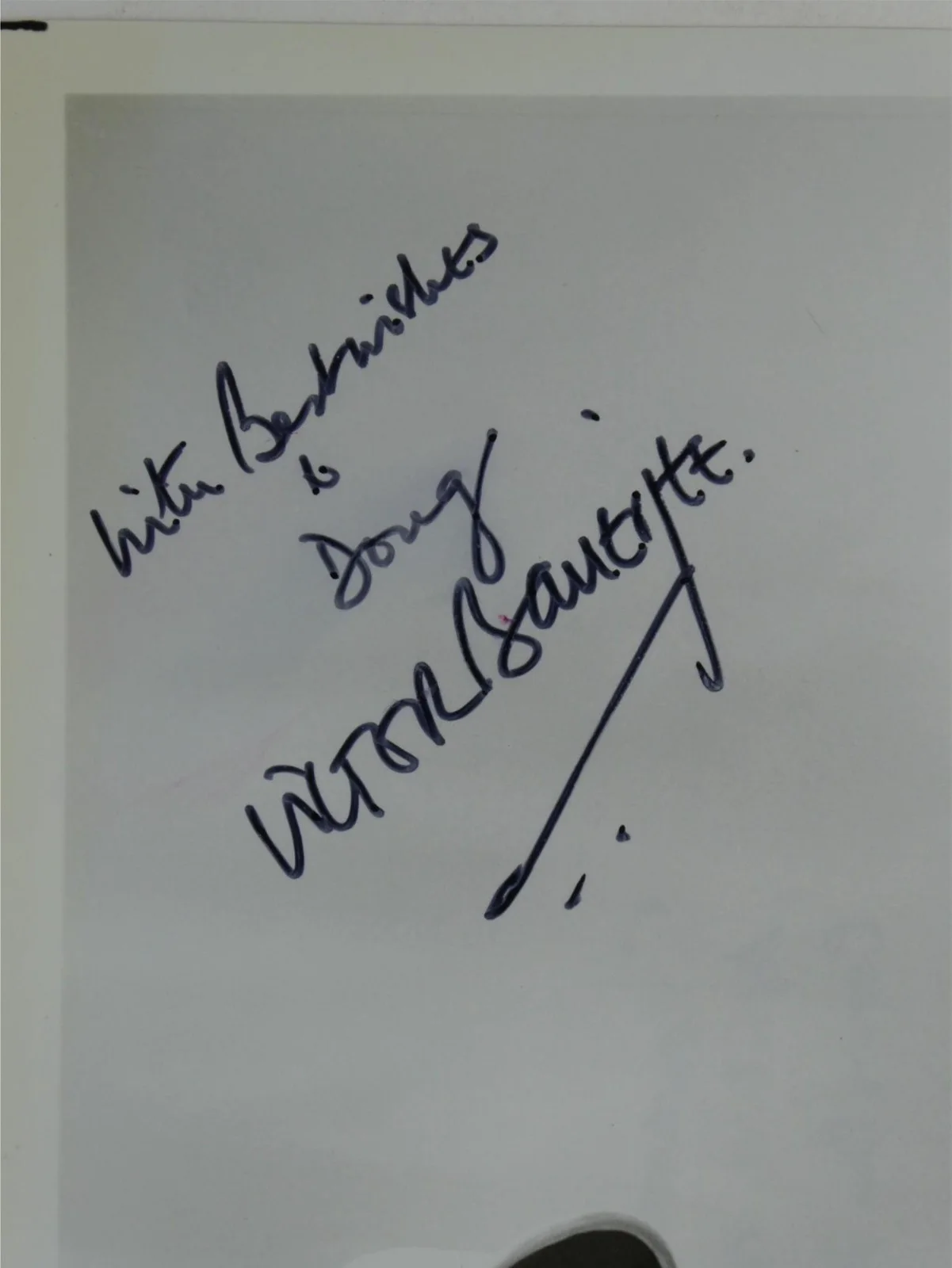 Victor Banerjee — Victor Banerjee Signed B&W 8x10 Promo Photo A Passage To India Personalized Doug, image 2