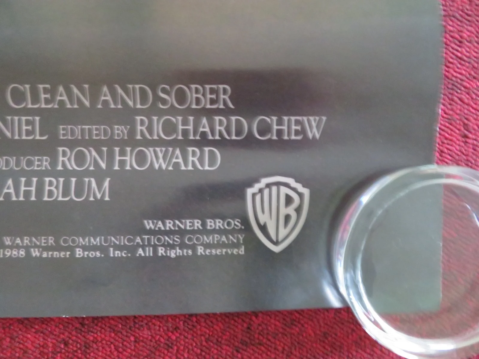 CLEAN AND SOBER US ONE SHEET ROLLED POSTER MICHAEL KEATON MORGAN FREEMAN 1988, изображение 5