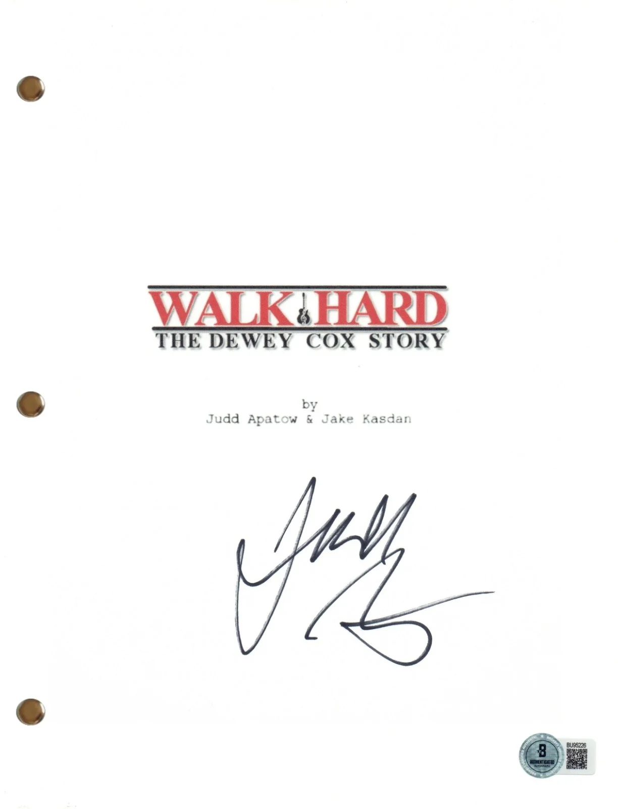 Judd Apatow — Judd Apatow Signed Autograph Walk Hard The Dewey Cox Story Movie Script BAS COA