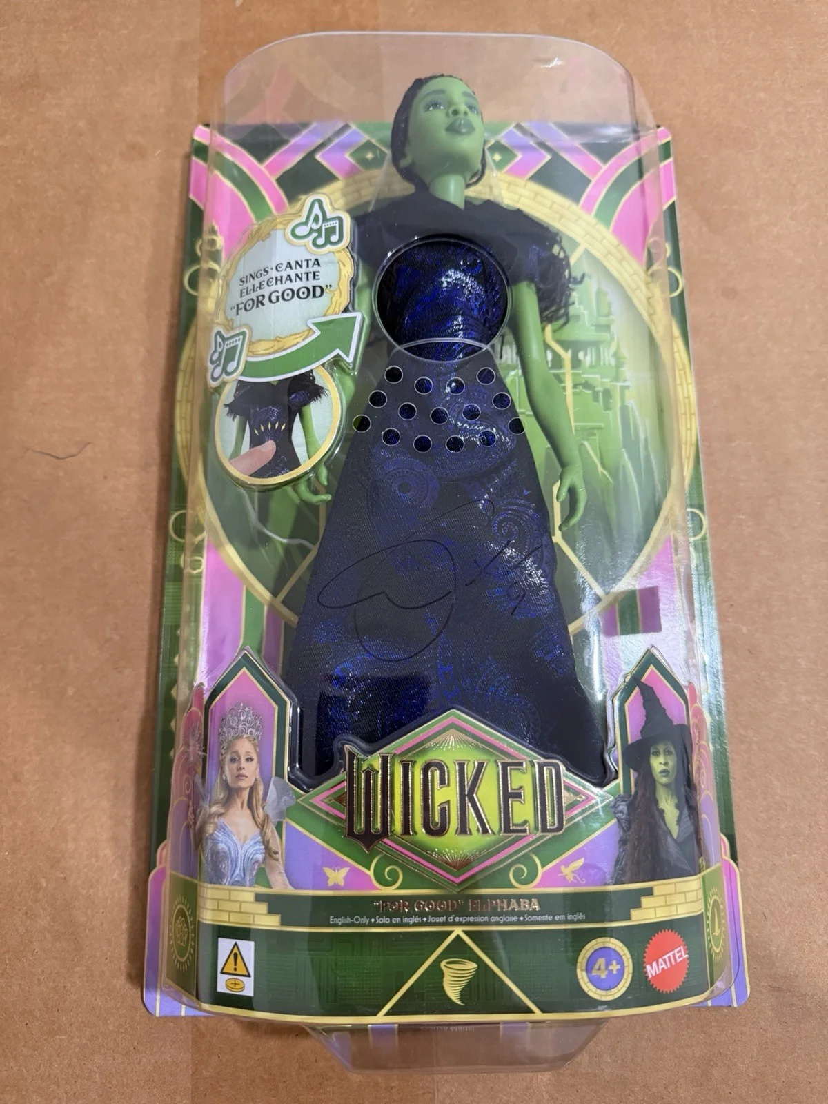Cynthia Erivo Signed Elphaba Wicked For Good Doll Autograph Proof SWAU COA, image 2