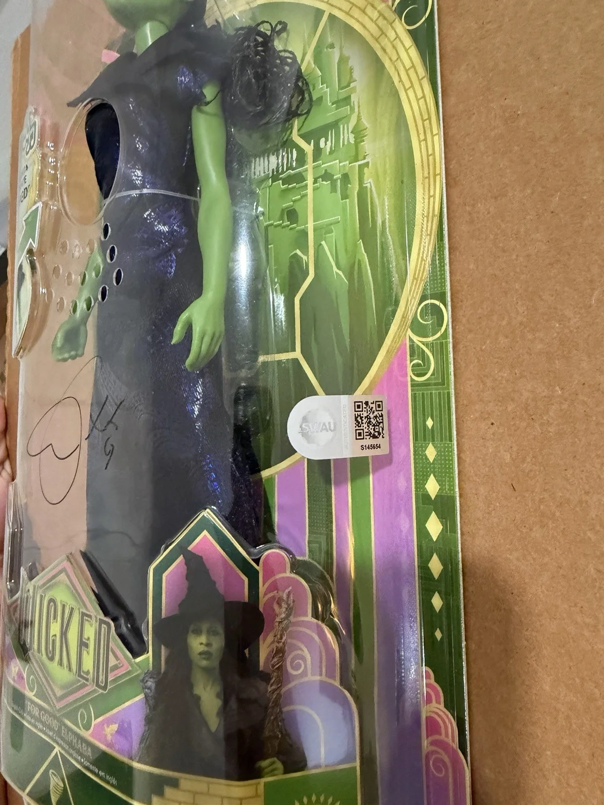 Cynthia Erivo Signed Elphaba Wicked For Good Doll Autograph Proof SWAU COA, image 3