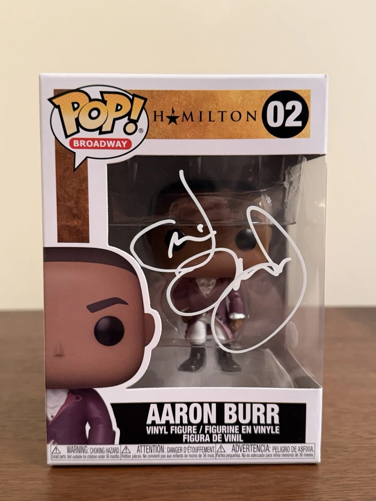 Leslie Odom Jr — Leslie Odom JR Signed Funko Pop Hamilton Aaron Burr JSA Certified Nice Auto!