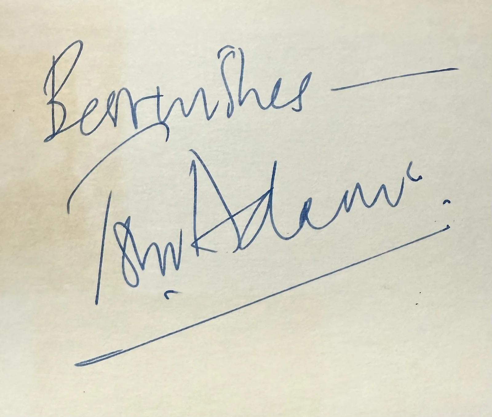 Tom Adams — TOM ADAMS Signed Autographed 4" x 6" INDEX CARD The House That Dripped Blood, изображение 2