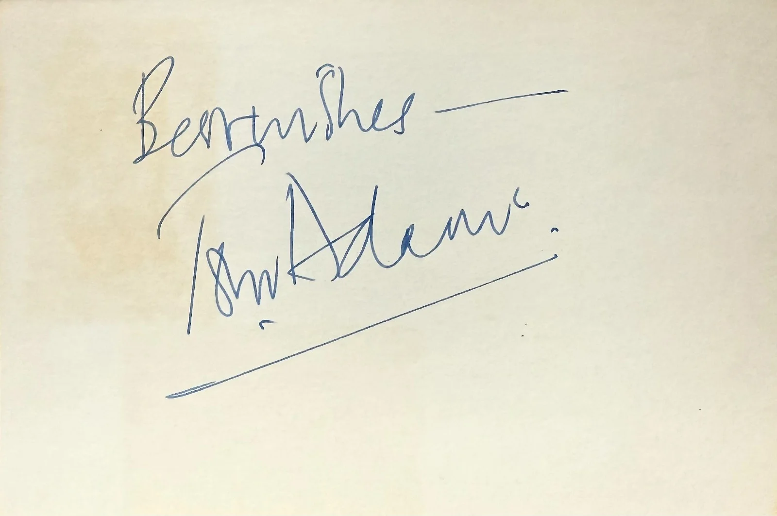 Tom Adams — TOM ADAMS Signed Autographed 4" x 6" INDEX CARD The House That Dripped Blood, изображение 4
