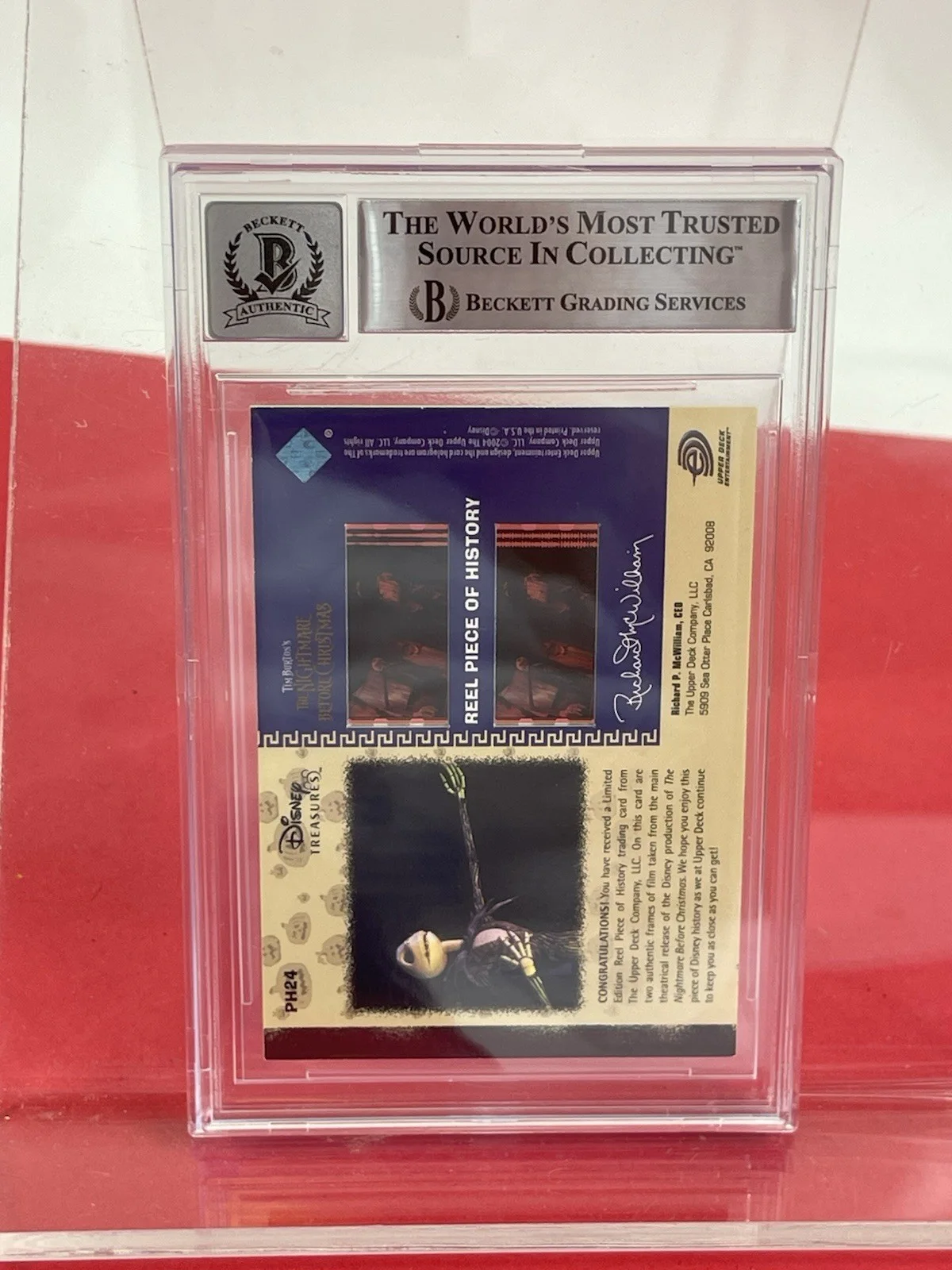 Danny Elfman — Danny Elfman signed Jack Skelington Disney NBC Trading Card Slabbed 10 Slabbed, image 4