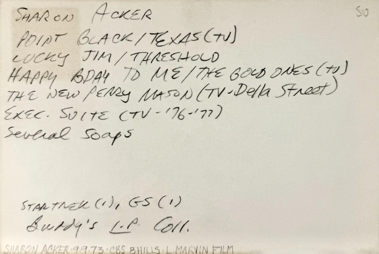 Sharon Acker — SHARON ACKER Signed Autograph 4" x 6" INDEX CARD The New Perry Mason STAR TREK, изображение 3