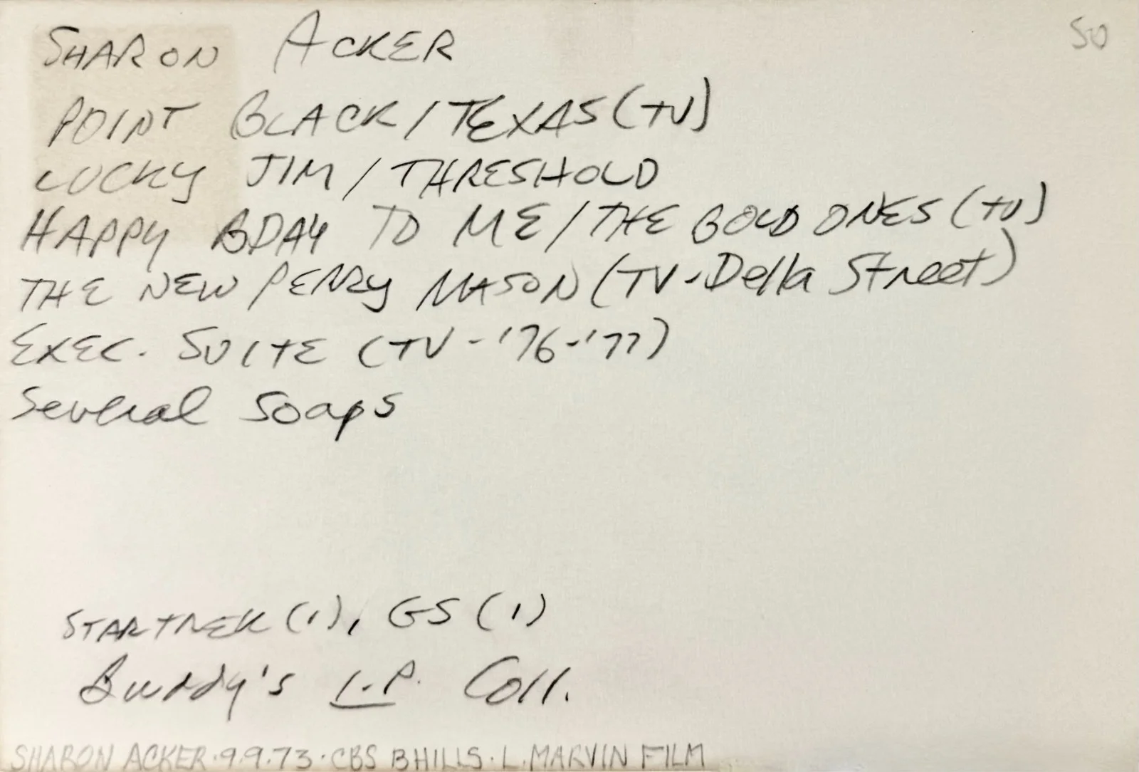 Sharon Acker — SHARON ACKER Signed Autograph 4" x 6" INDEX CARD The New Perry Mason STAR TREK, изображение 5