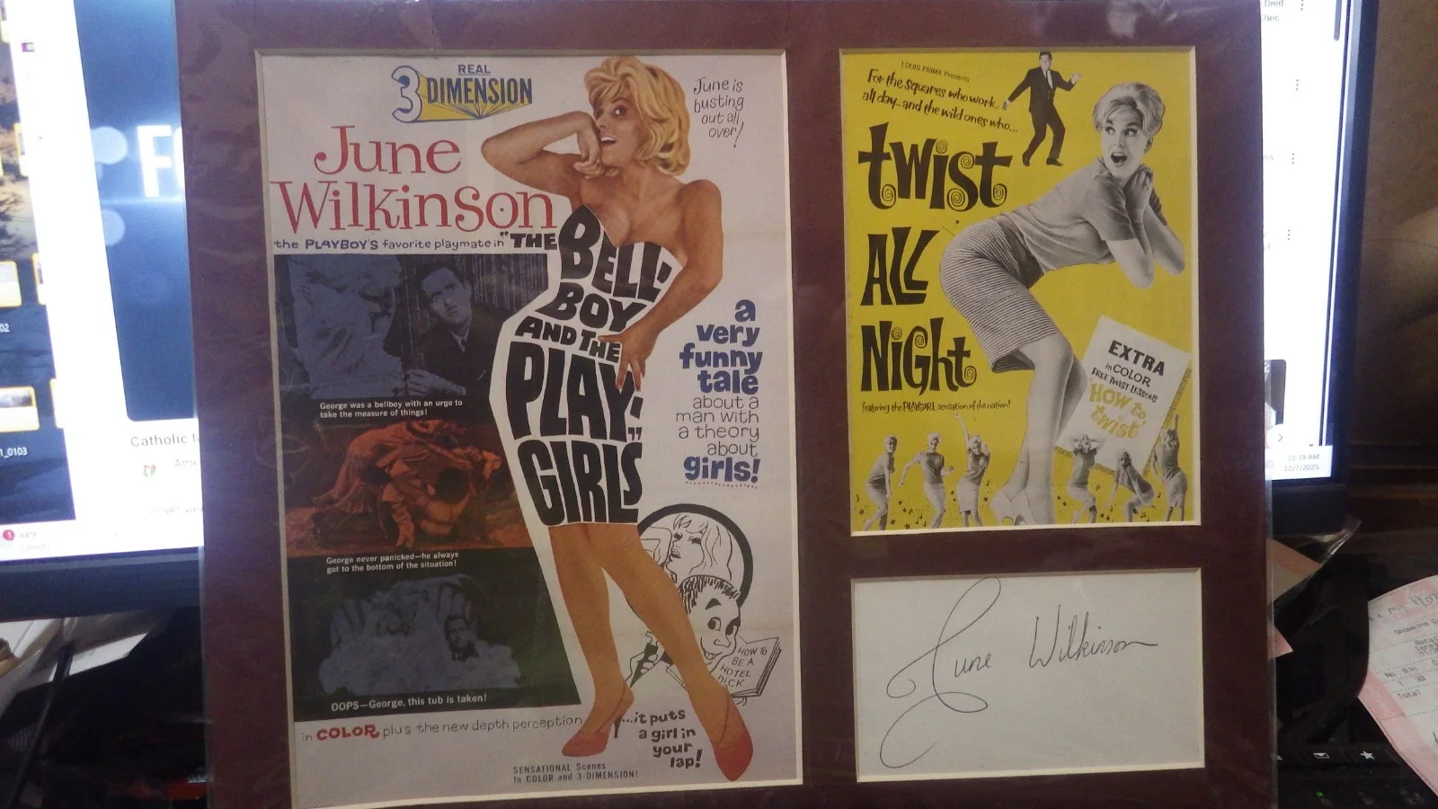 June Wilkinson — PLAYBOY MODEL JUNE WILKINSON (1940-2025) AUTOGRAPH CAREER GIRL LOBBY CARDS