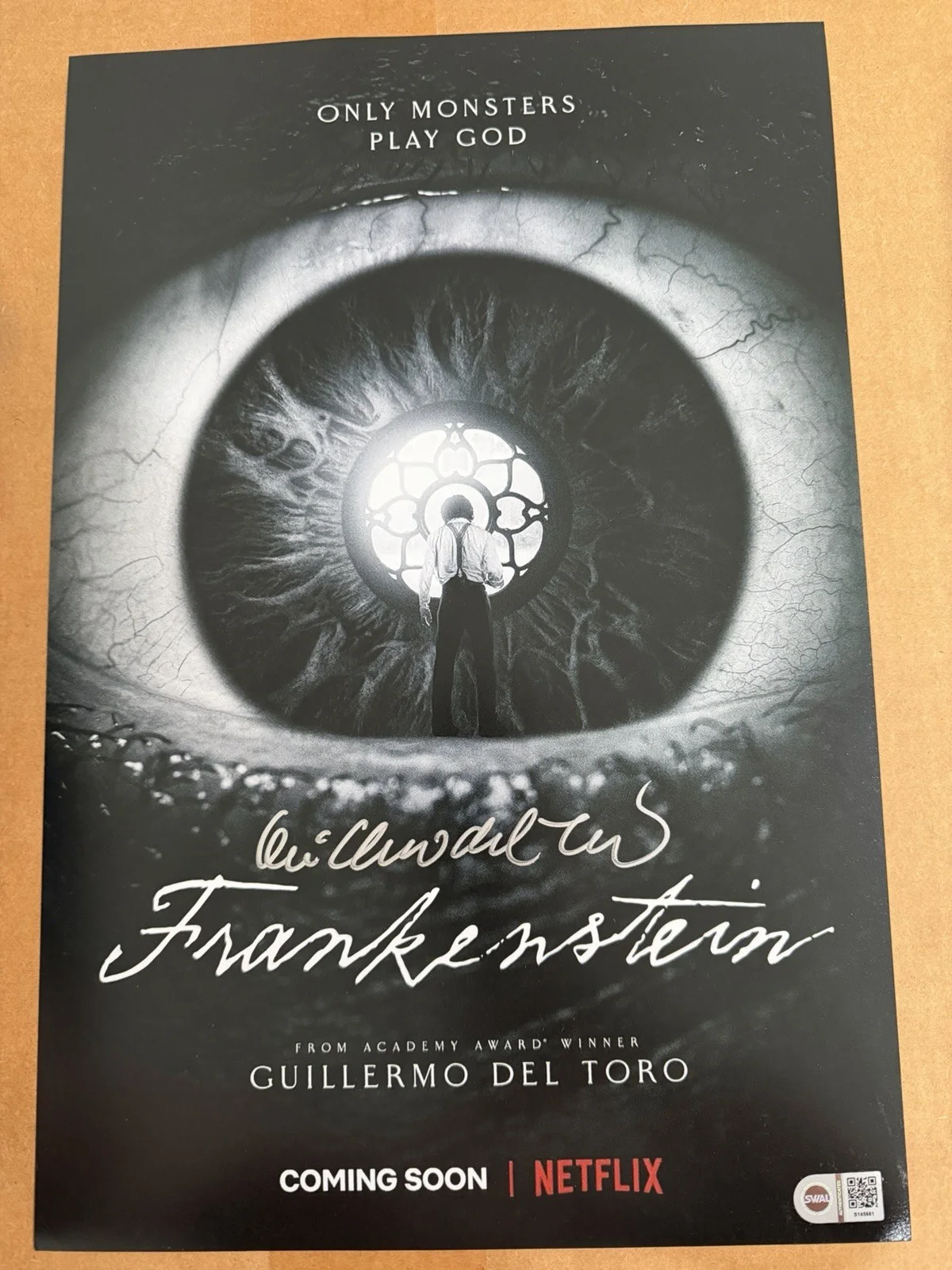 Guillermo del Toro Signed Frankenstein 12x18 Poster Autograph Exact Proof SWAU, изображение 2