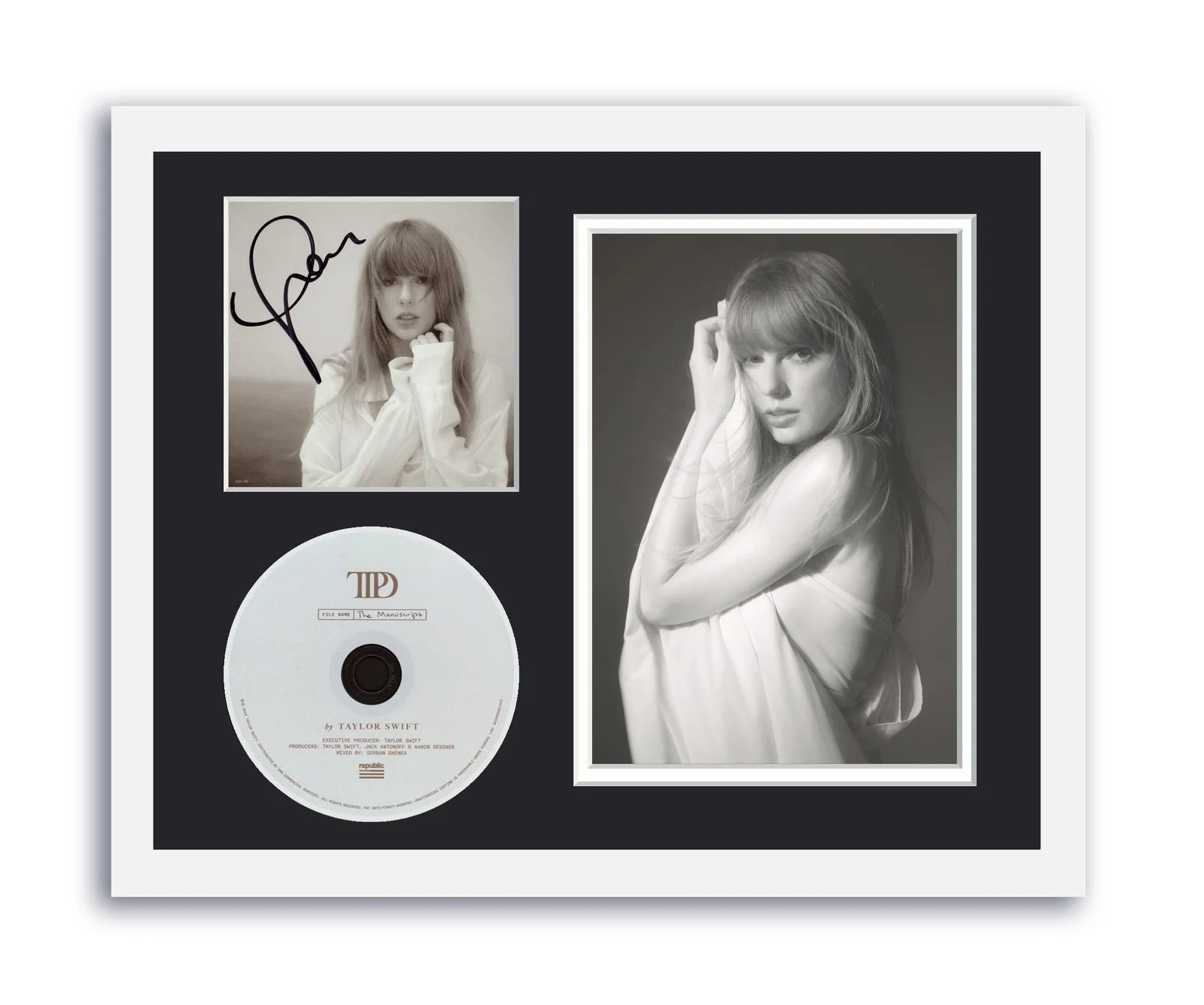 Taylor Swift — Taylor Swift Autograph Signed 11x14 Framed CD Tortured Poets Department ACOA
