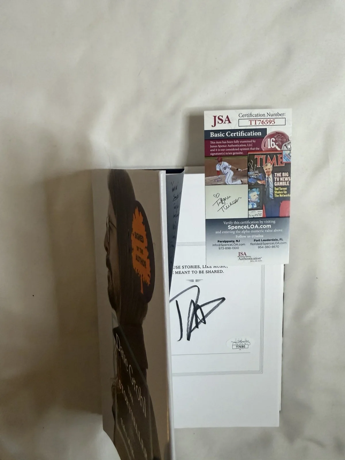 DAVE GROHL SIGNED THE STORYTELLER BOOK SINGER FOO FIGHTERS NIRVANA - *JSA*, image 3