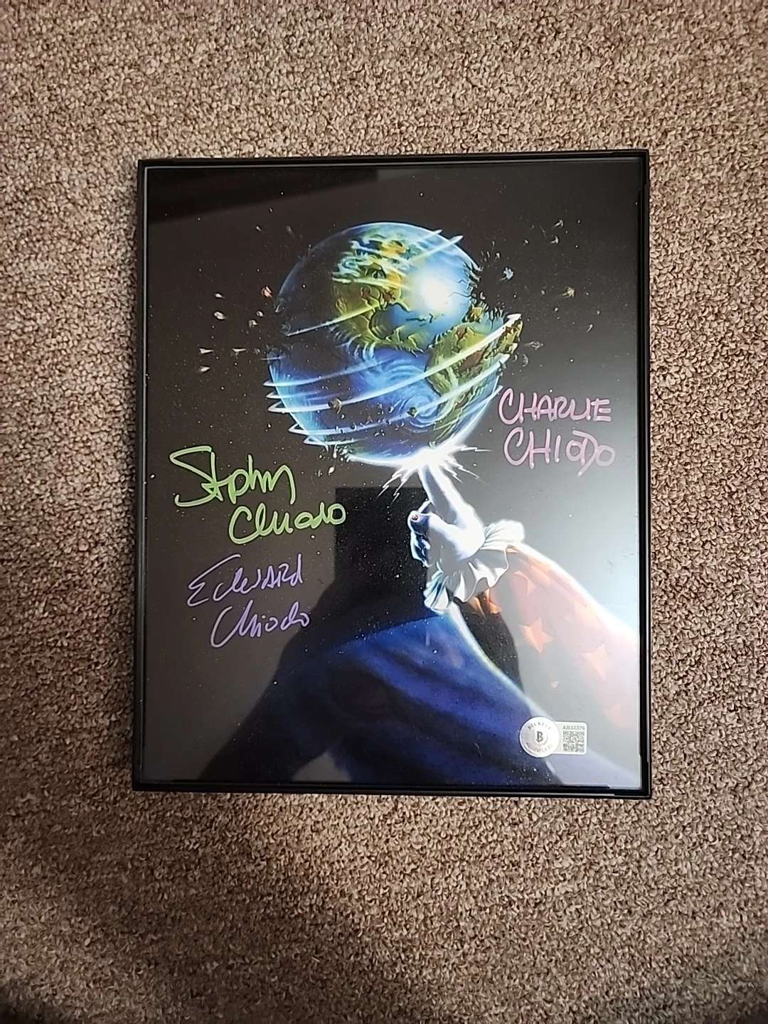 Chiodo Brothers — Chiodo Brothers signed Killer Klowns From Outer Space 8x10 Photo - BECKETT COA