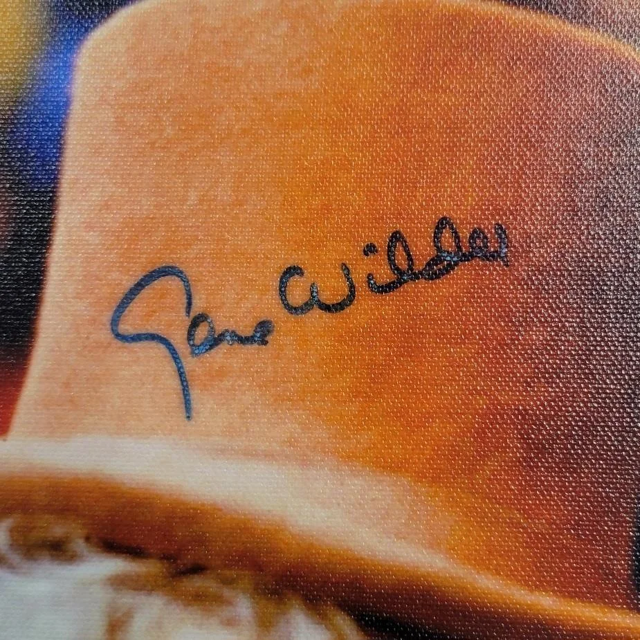Gene Wilder — Gene Wilder signed Willy Wonka 16x20 Canvas Photo Autograph (C) ~ PSA/DNA COA, image 2