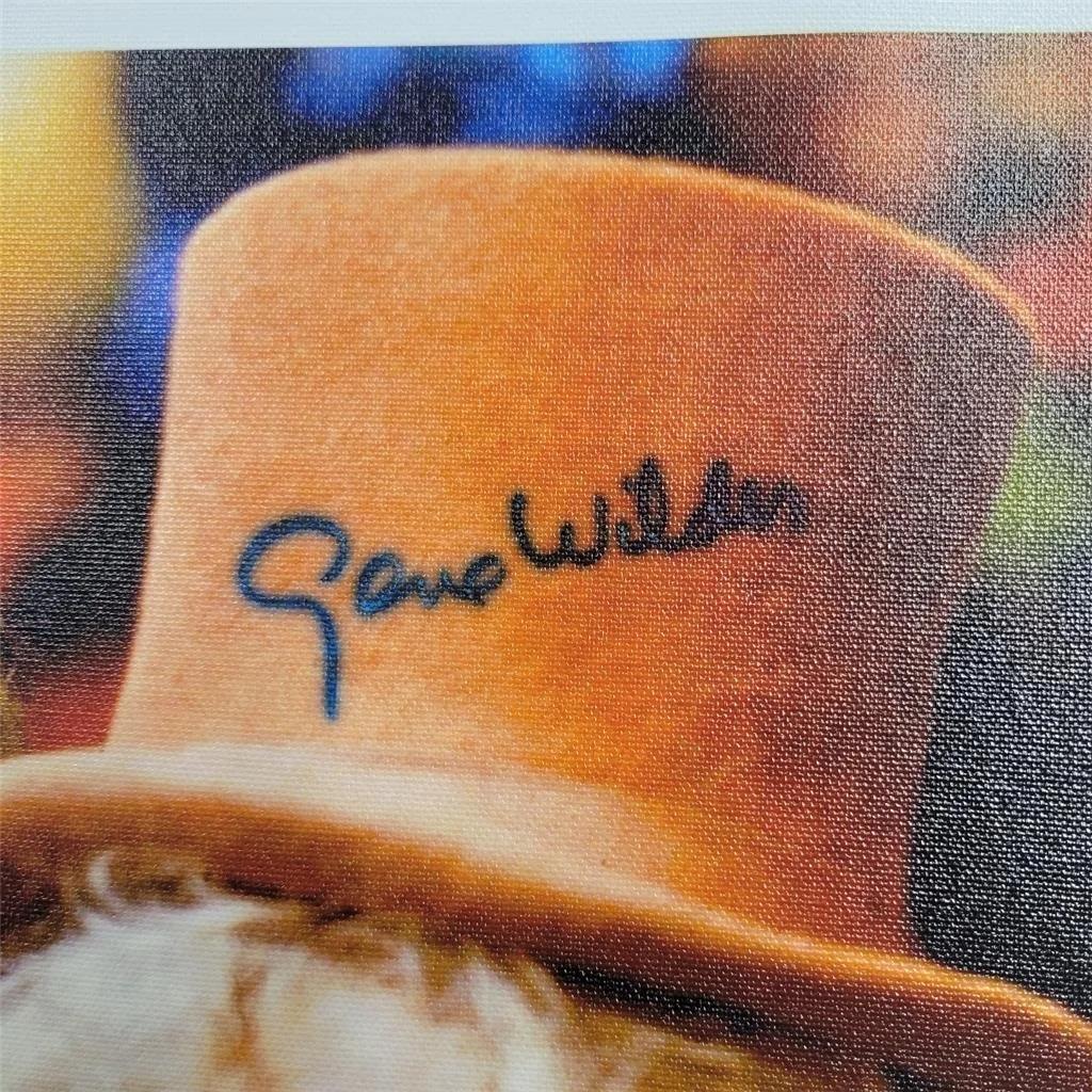 Gene Wilder — Gene Wilder signed Willy Wonka 16x20 Canvas Photo Autograph (B) ~ PSA/DNA COA, image 2