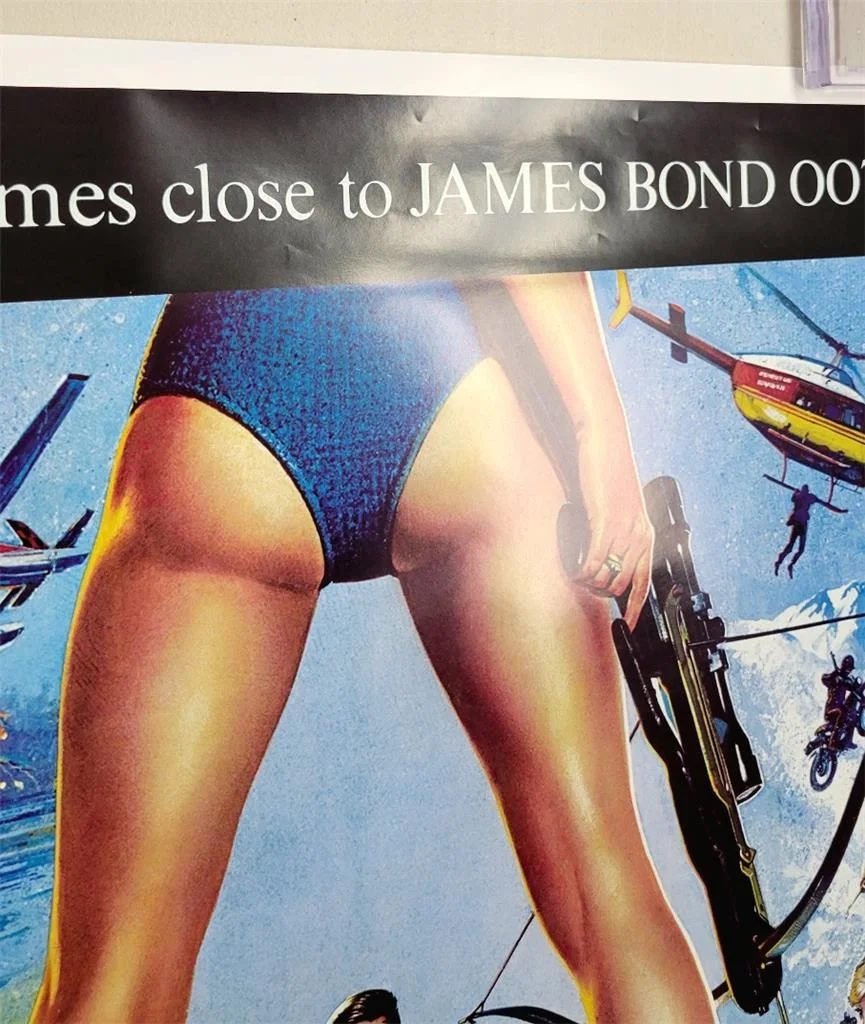 Roger Moore James Bond signed For Your Eyes Only 24x36 Movie Poster auto (A) PSA, image 4