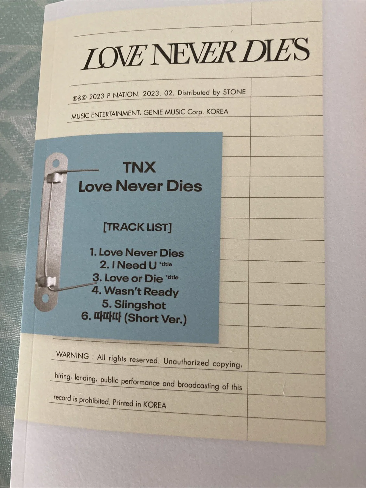 TNX - Love Never Dies CD Mini Album Promo 2023 K-Pop (3 Pieces), image 3