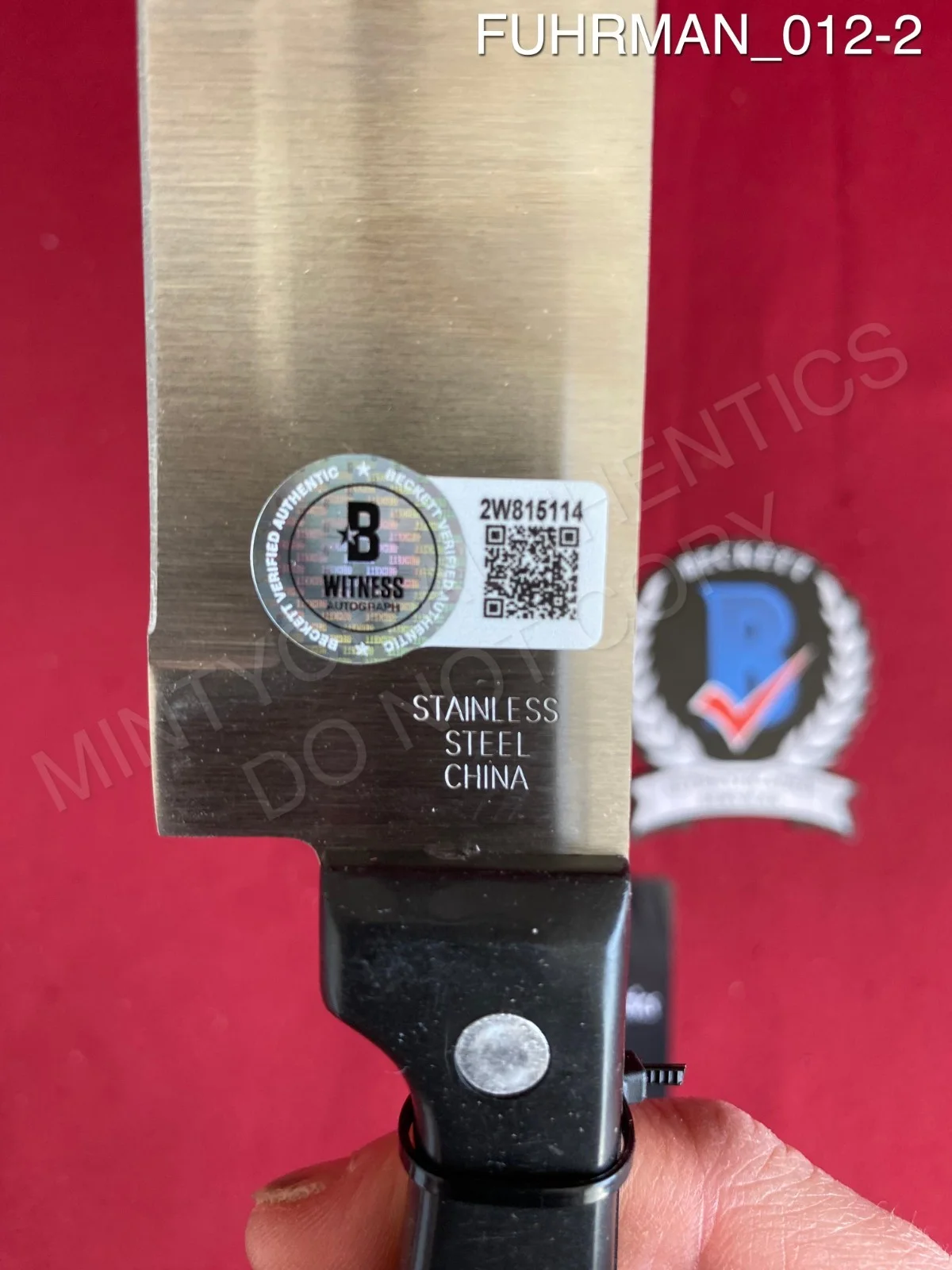 Isabelle Fuhrman — Isabelle Fuhrman autographed signed real 8" steel knife Orphan Beckett COA, изображение 2