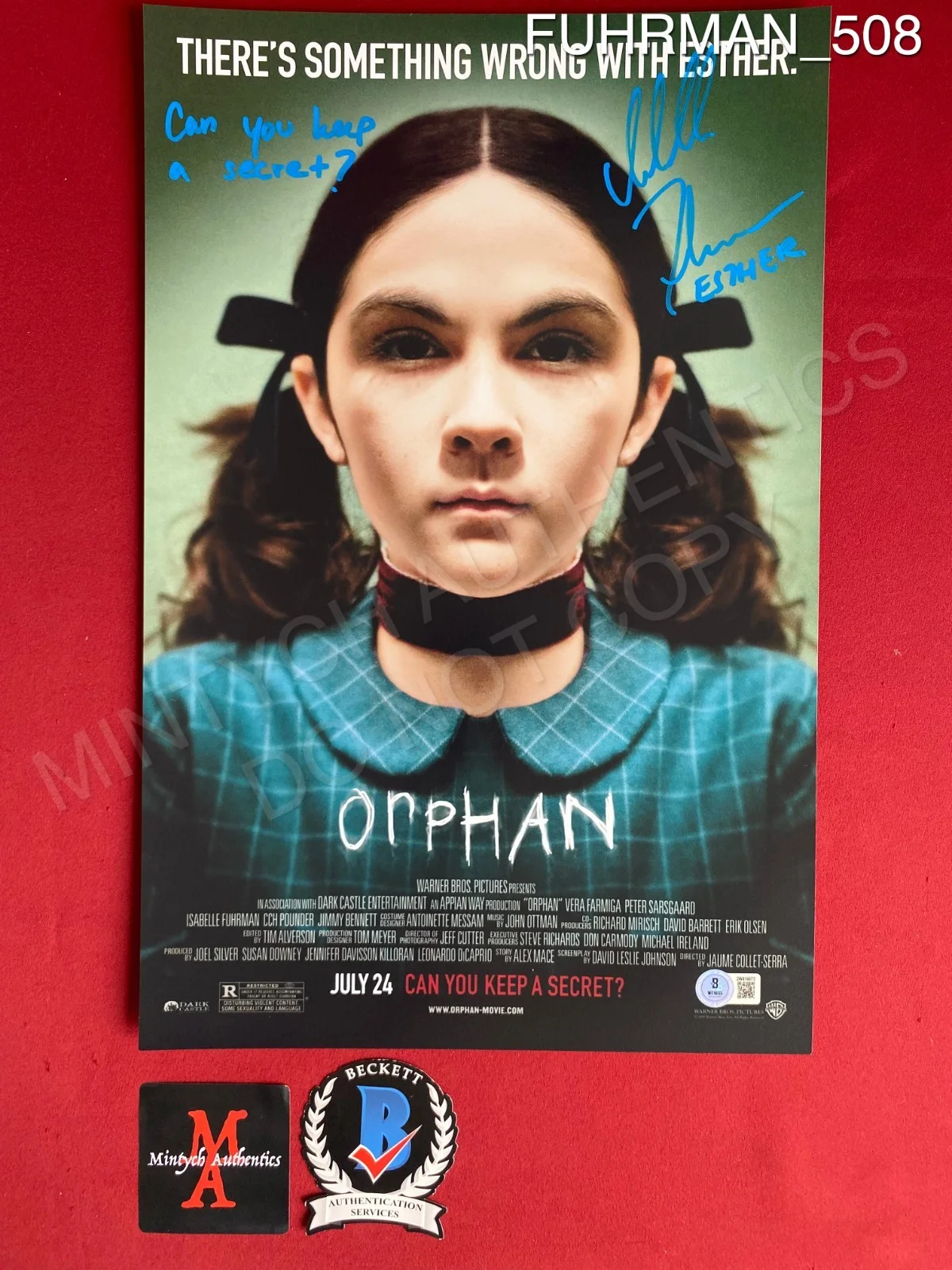 Isabelle Fuhrman — Isabelle Fuhrman autographed signed 11x17 photo Orphan Beckett COA