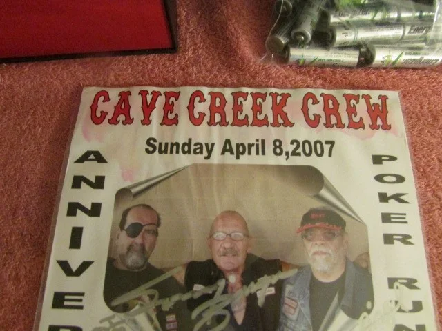 Sonny Barger — Hells Angels Sonny Johnny Howie Signed And Numbered Flyer # 094, image 2