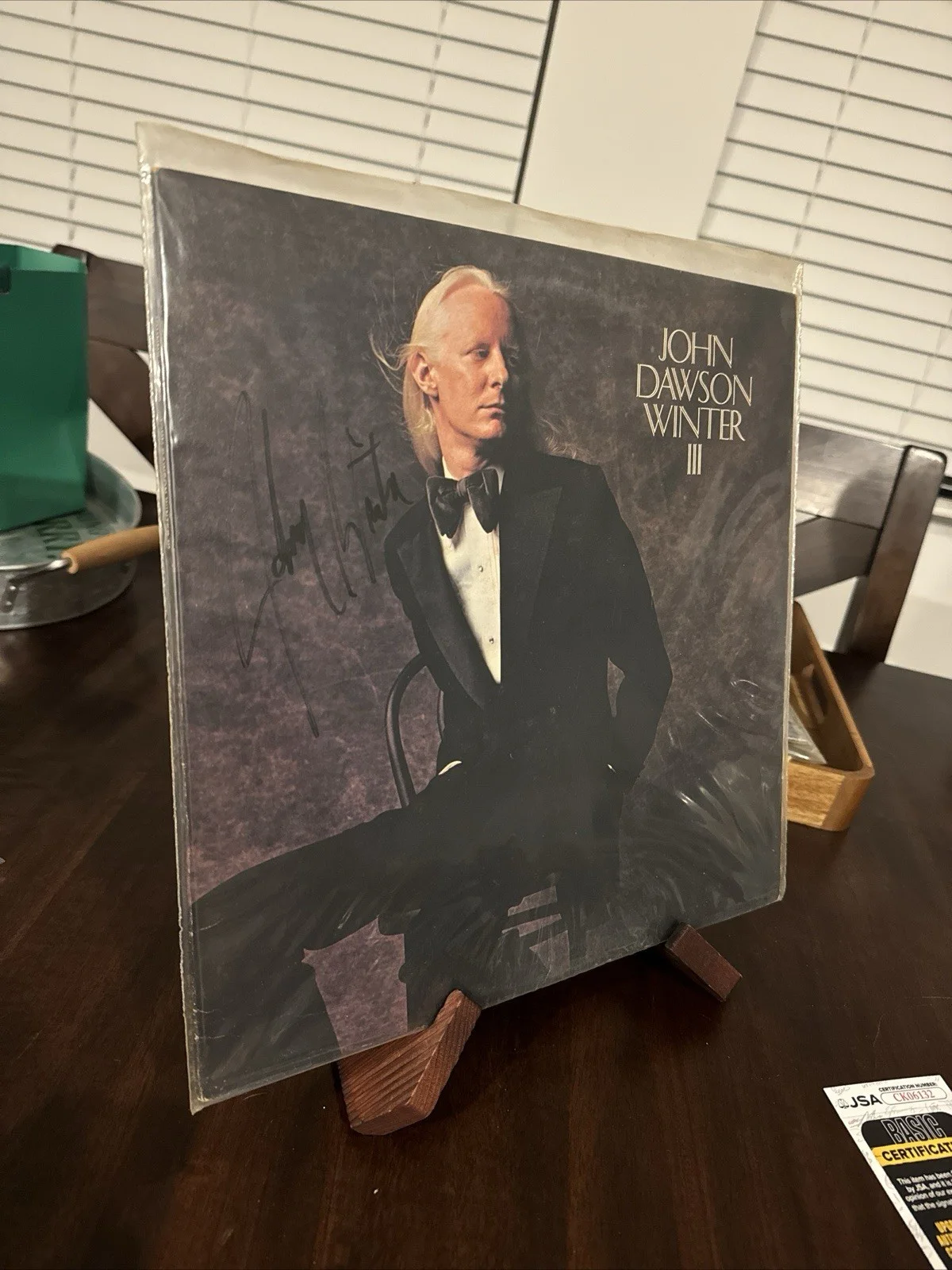 Johnny Winter Autographed signed lp john dawson winter iii jsa Coa ck06132, изображение 2