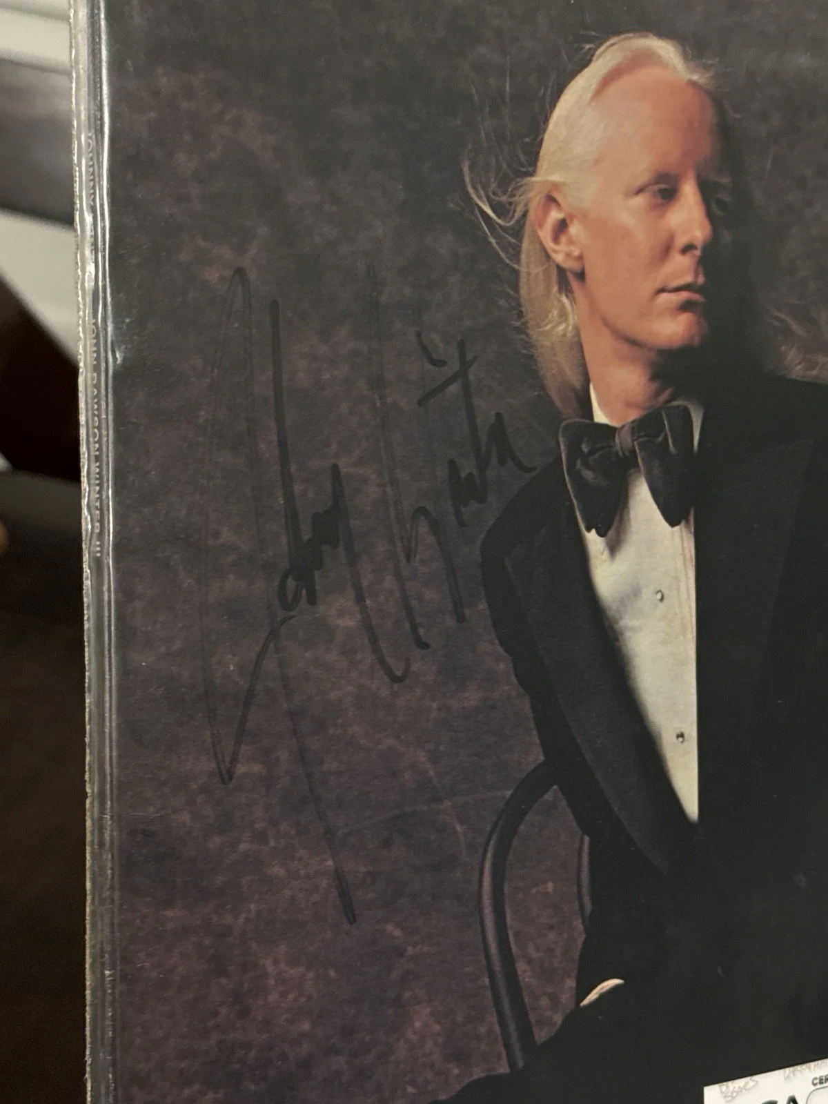 Johnny Winter Autographed signed lp john dawson winter iii jsa Coa ck06132, изображение 3