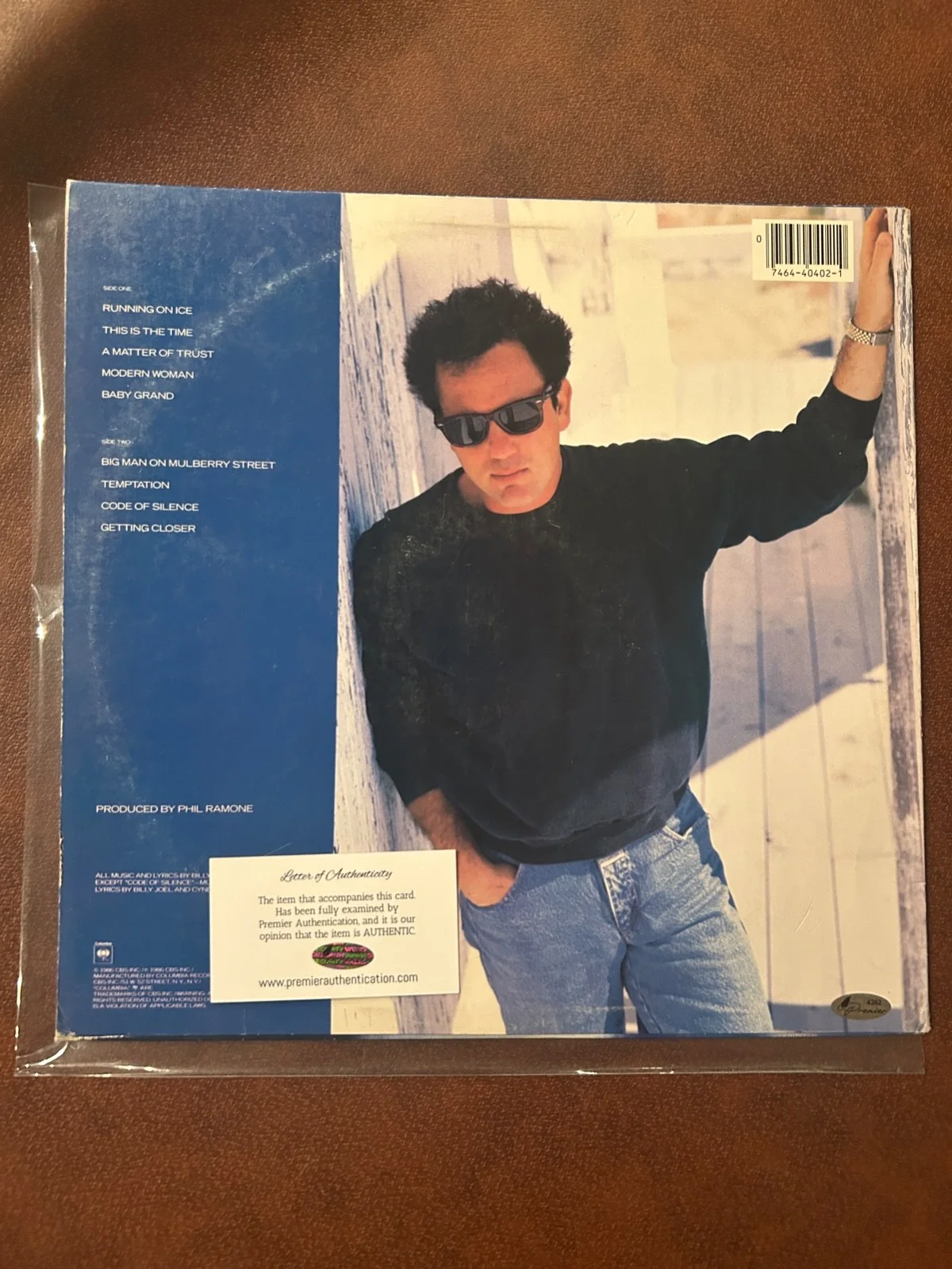 Billy Joel- The Bridge AUTOGRAPHED/SIGNED Album w COA 1986 Authenticated, image 4