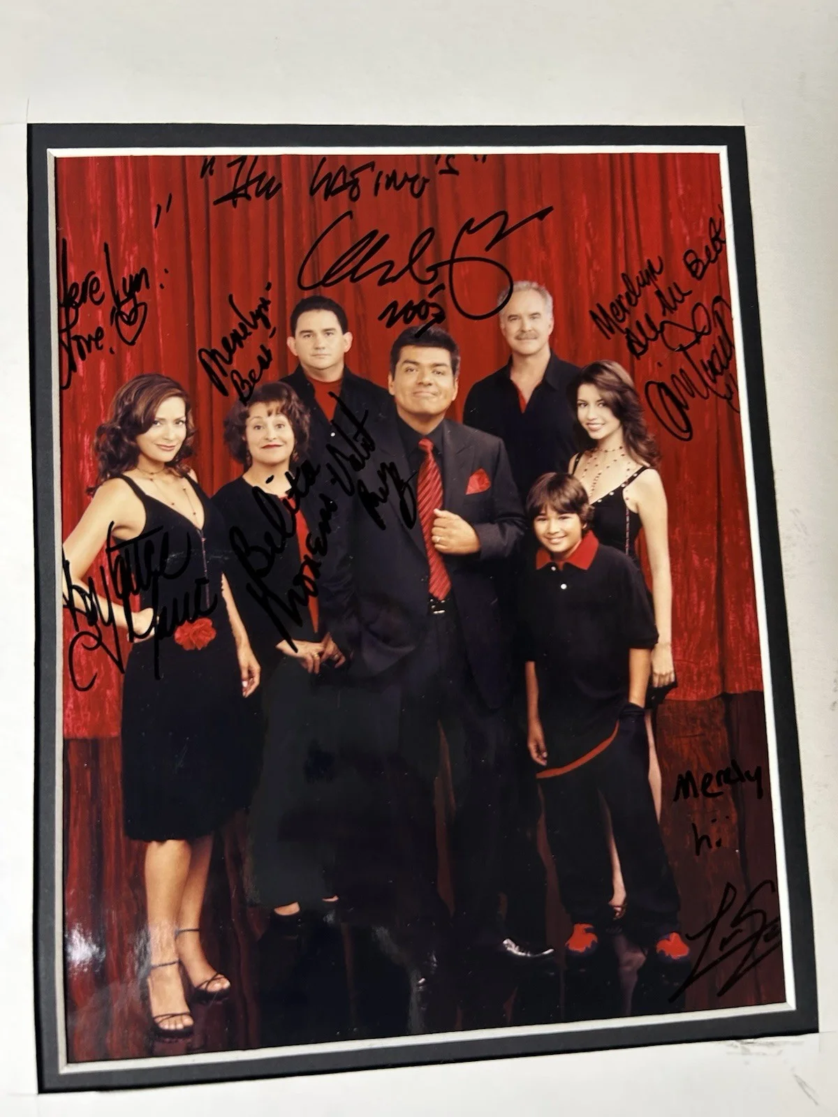 George Lopez — GEORGE LOPEZ SHOW Full Cast Signed Autograph 11x14 Photo “Merelyn 2003”TV Sitcom, изображение 3