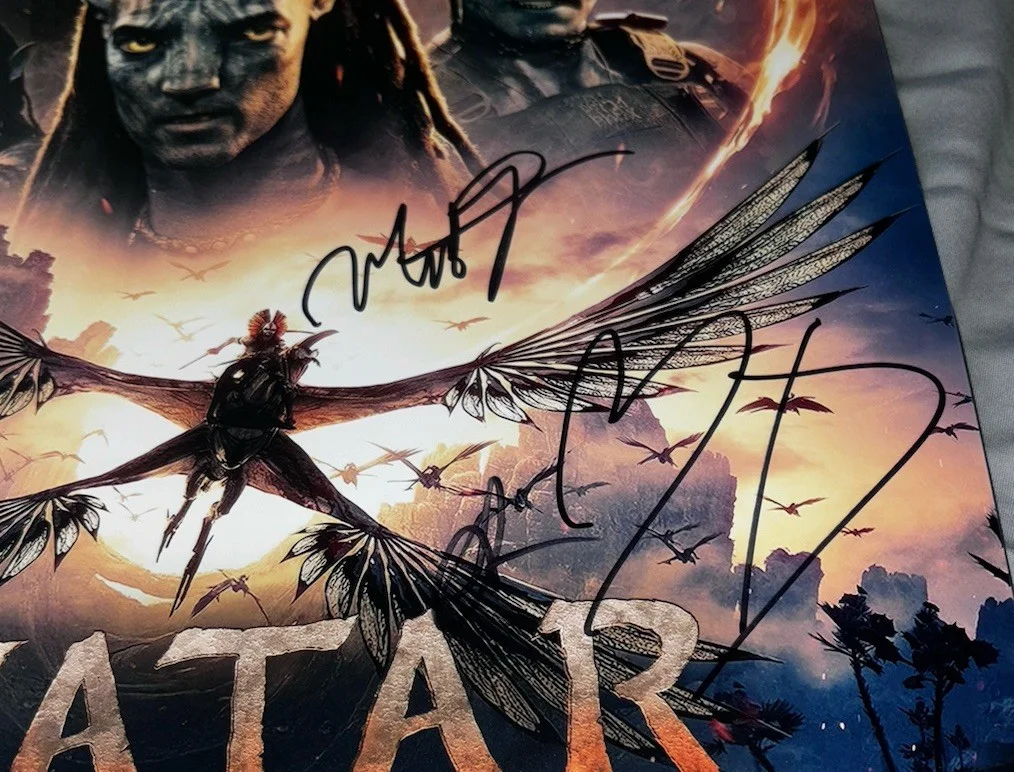 Avatar Fire & Ash Signed Cast 12x18 Photo x5 Jack Champion, Bailey Bass +3, image 2